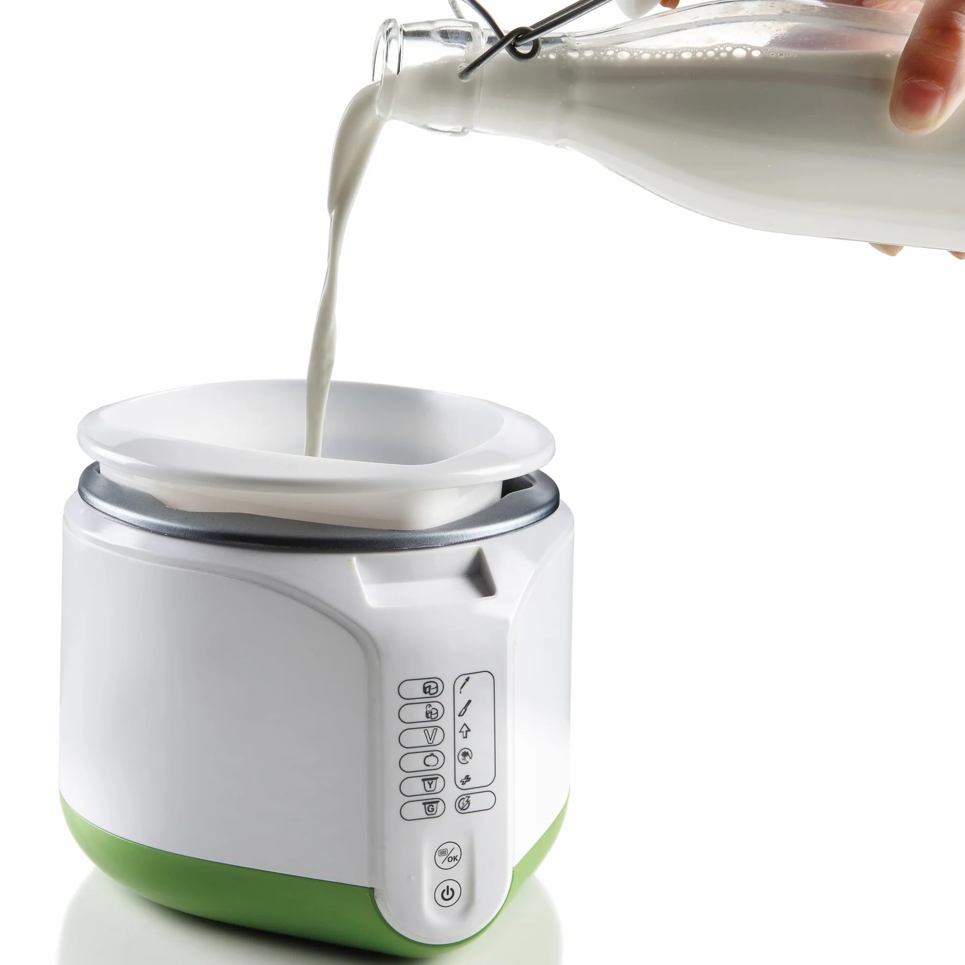 Ariete 615, Máquina para hacer queso y yogur 2 litros, 6 programas, 1 cestillo para queso, 1 cestillo para yogur, filtro para yogur griego, accesorios apilables, recetario, color blanco y verde