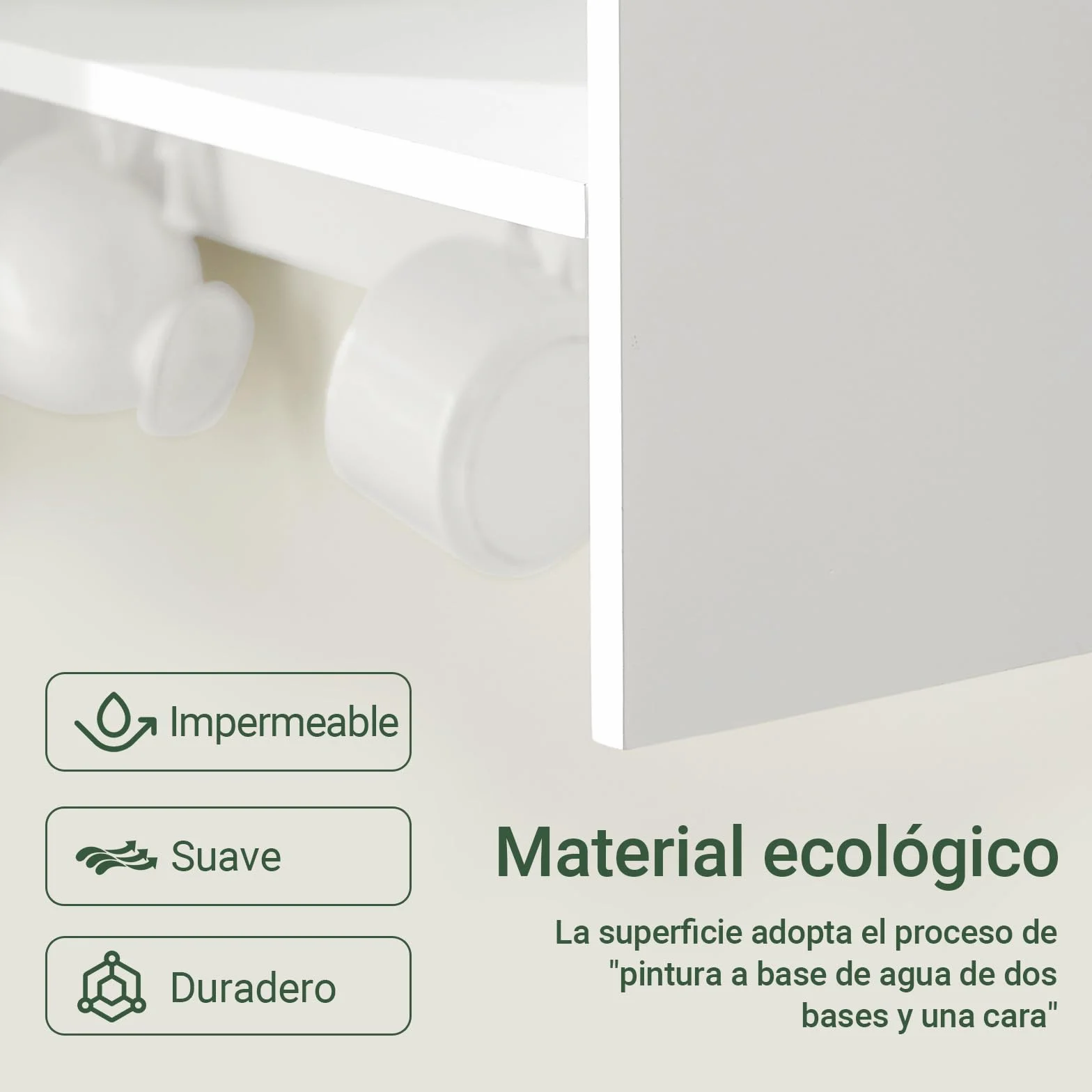 SoBuy Escurreplatos Blanco de Pared para 11 platos, 7 ganchos, 64x71x24cm | Soporte para Platos con estante adicional, seca vajilla & ahorra espacio, carga 10 kg, MDF/madera, cocina & comedor, KCR09-W