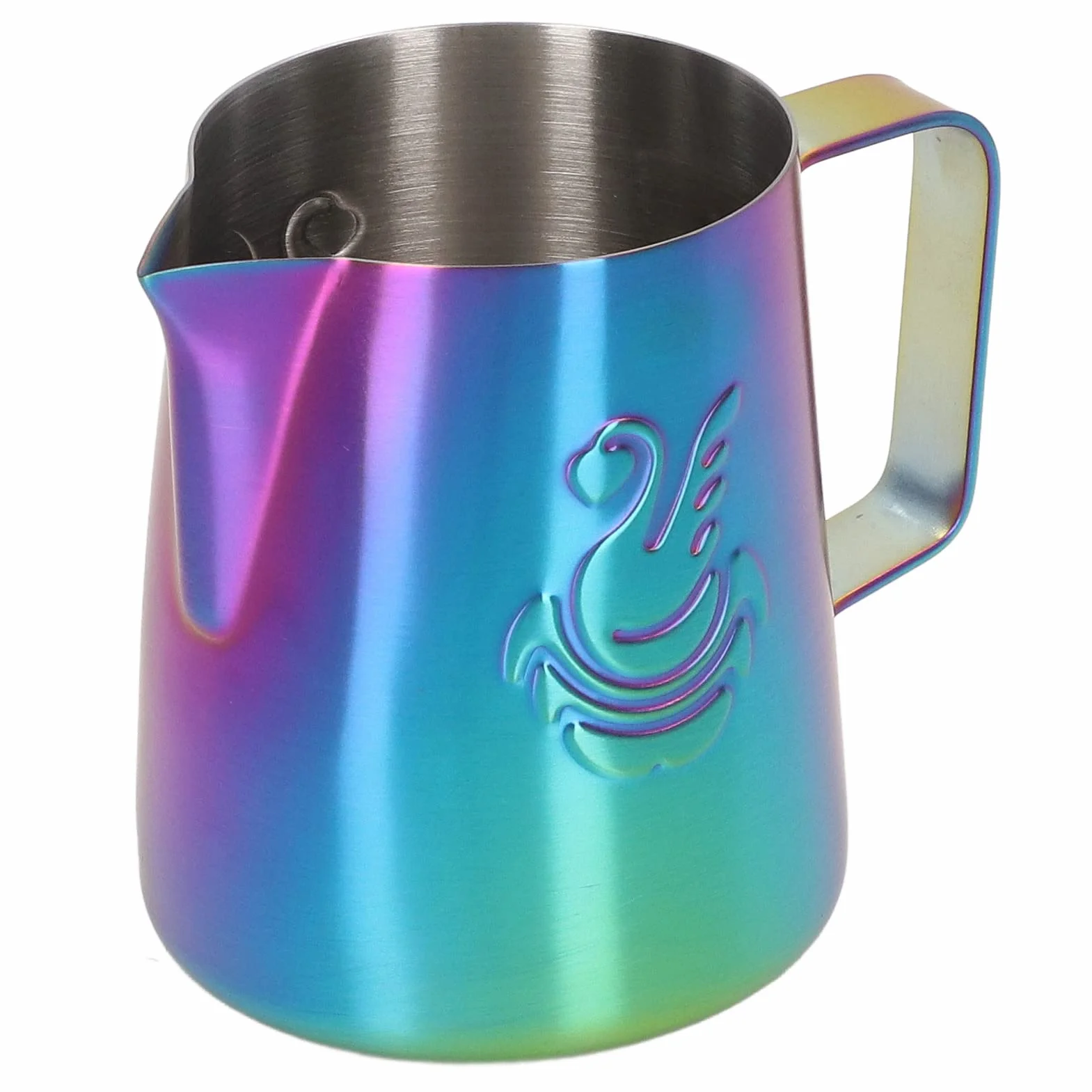GLOGLOW Jarra de Espuma de Leche Acero Inoxidable 380ml Pico águila para Cappuccino Latte Art