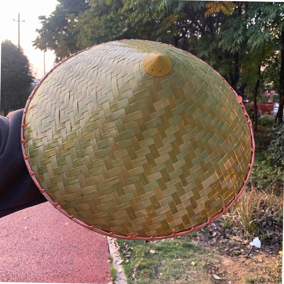 Cabilock Sombrero Cónico de Bambú para Adultos, Ligero y Transpirable, Adecuado Vida Diaria y Fiestas, Diseño Tradicional Japonés Resistente y Elegante