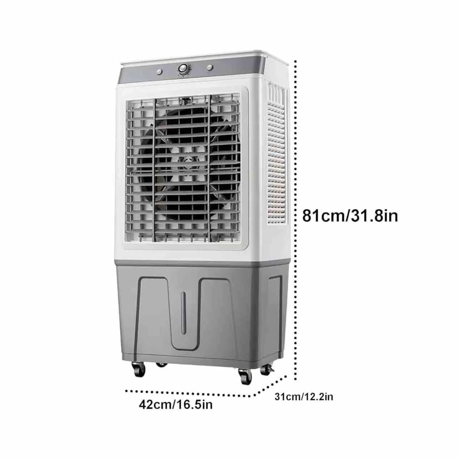 Climatizador Evaporativo Silencioso, 3 Velocidades,Tanque de 35L,3 en 1 Refrigerador De Aire Temporizador 7.5H,Oscilación Para El Hogar Y Oficinas Pequeñas
