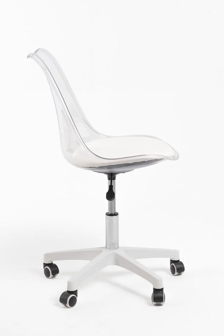 Regalos Miguel - Silla de Oficina Blanca Neo Transparente - Máxima Ergonomía - Ideal para Escritorio y Gaming