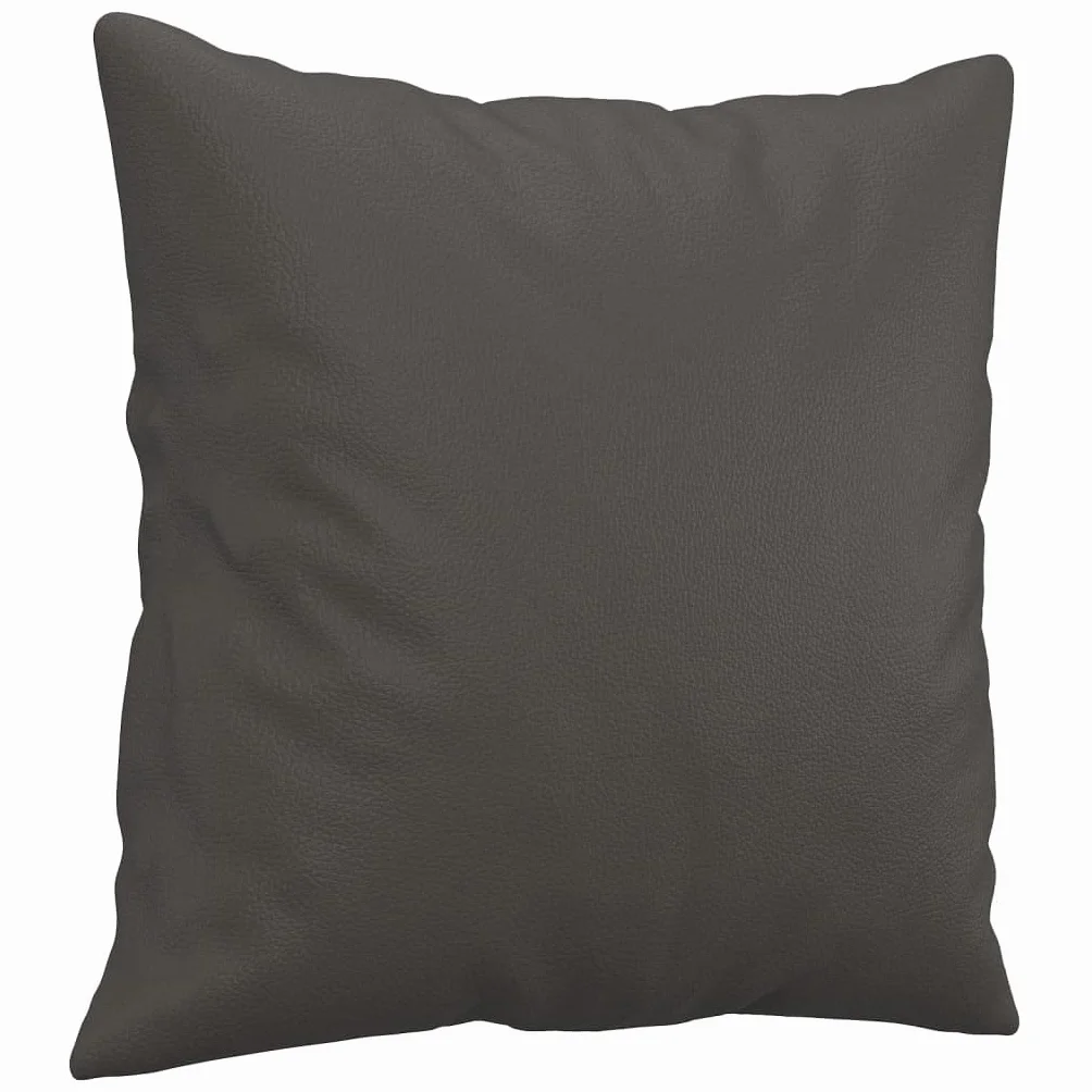 Cojín decorativo (2 unidades, 40 x 40 cm, piel sintética, relleno de algodón PP, cojín de sofá, cojín decorativo, moderno, acogedor, mullido)