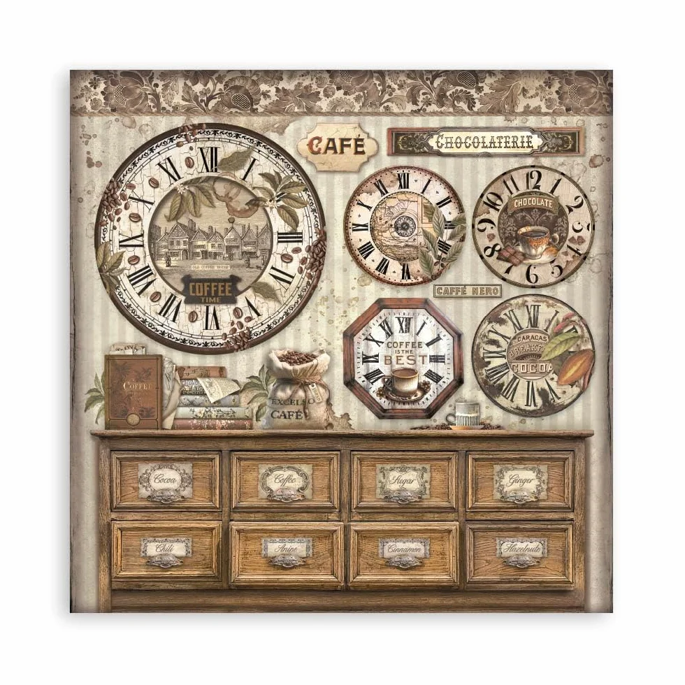 Scrapbooking Pad 20,3 x 20,3 cm (8 x 8 pulgadas) Coffee and Chocolate
