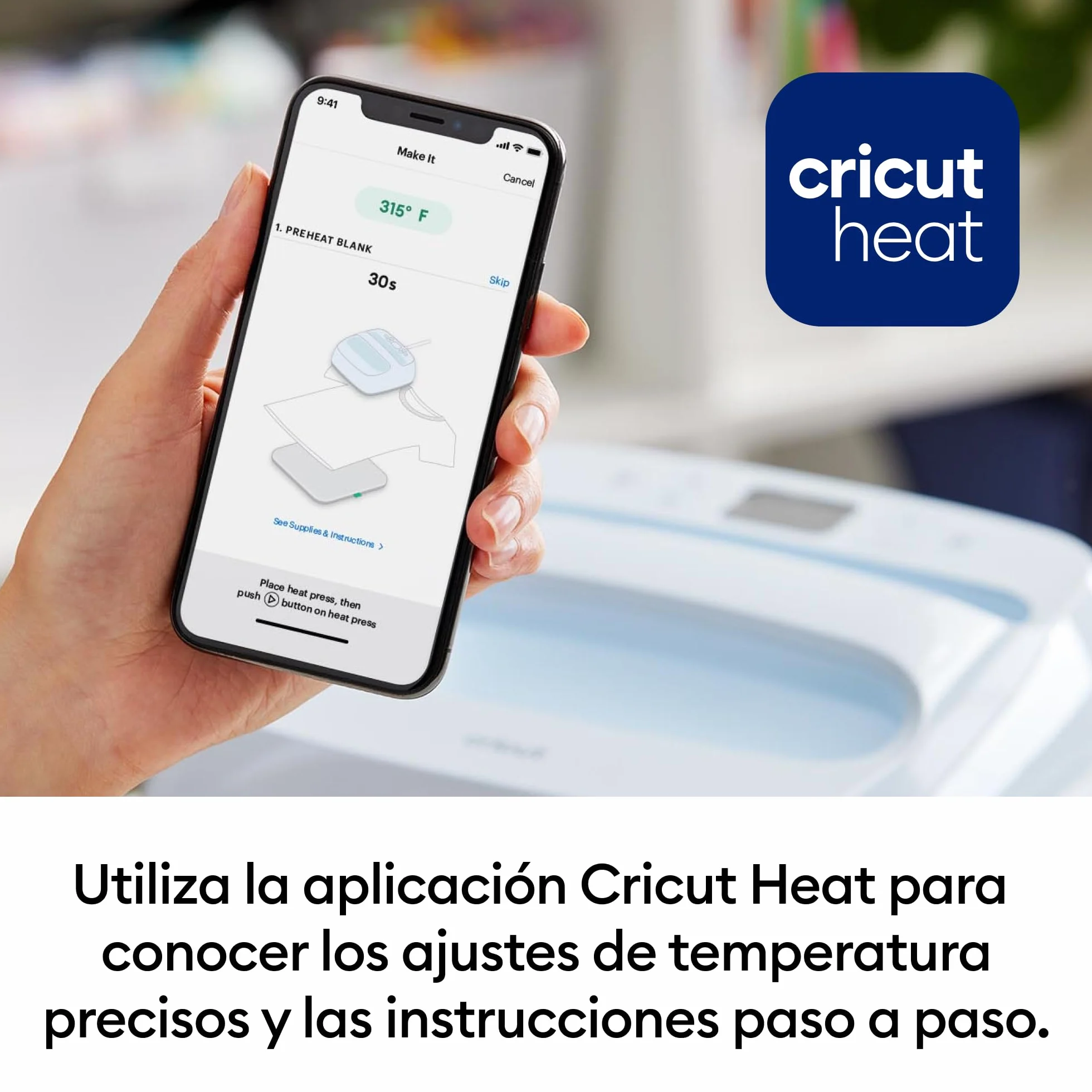 Cricut EasyPress 3 | Placa térmica de 22,5 cm x 22,5 cm | Prensa térmica para camisetas, cojines, bolsas de tela y mucho más | Uso con vinilo termoadhesivo (HTV)
