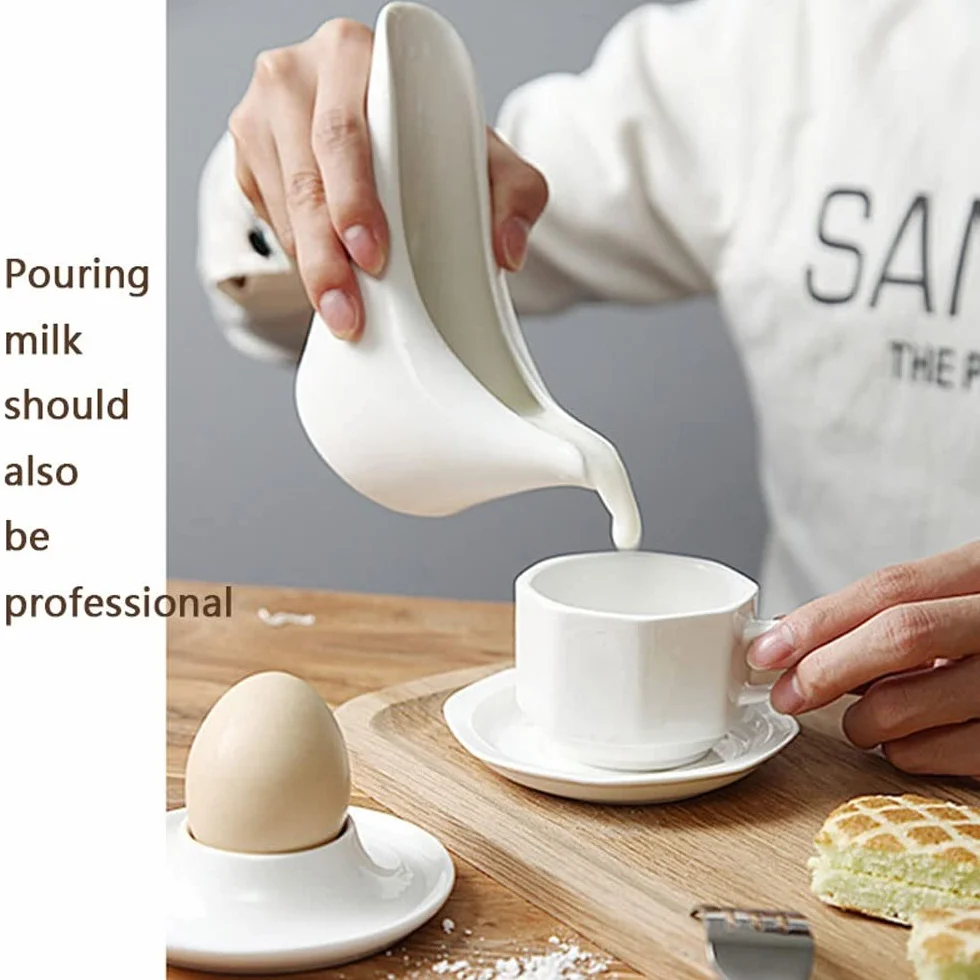 Barco de salsa fácil de verter Gravy Boats Leche Jugs Carne de res Filete Jugo Cubo Bucket Sauce Placa Vajilla Accesorios de Café para servir aderezo para ensaladas, caldo, pimienta negra ( Size : L )