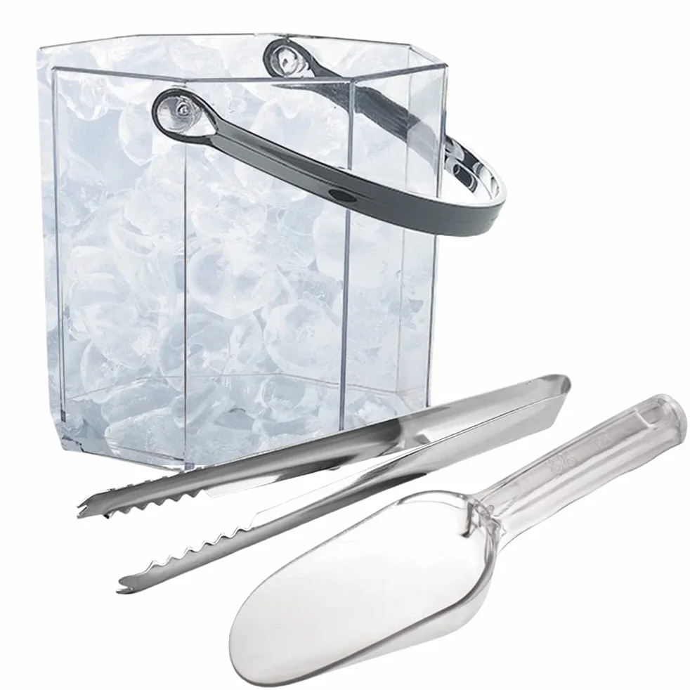 ANTWAX Cubeta de Hielo Cubitera con Clip para Hielo y Pala Cubitera para Vino Cubitera para Botellas de Hielo para Fiestas Enfriador de Botellas de Vino y champán Cubo de Vino