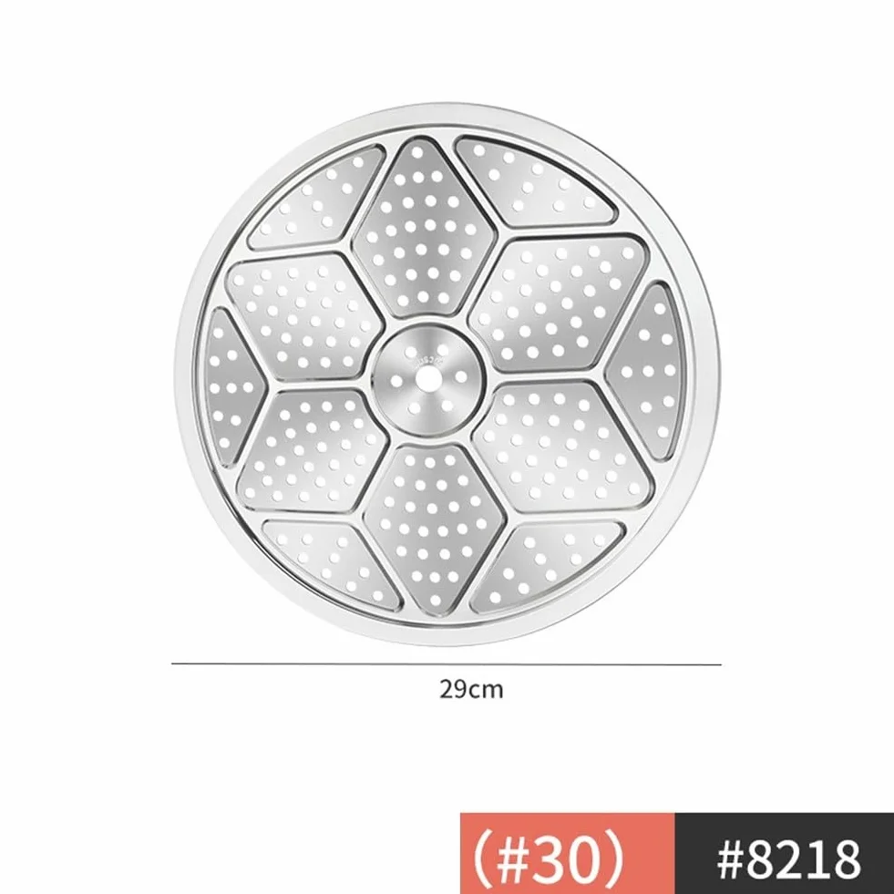Bandeja de vapor de acero inoxidable 304, redonda para cocinar al vapor, 29 cm