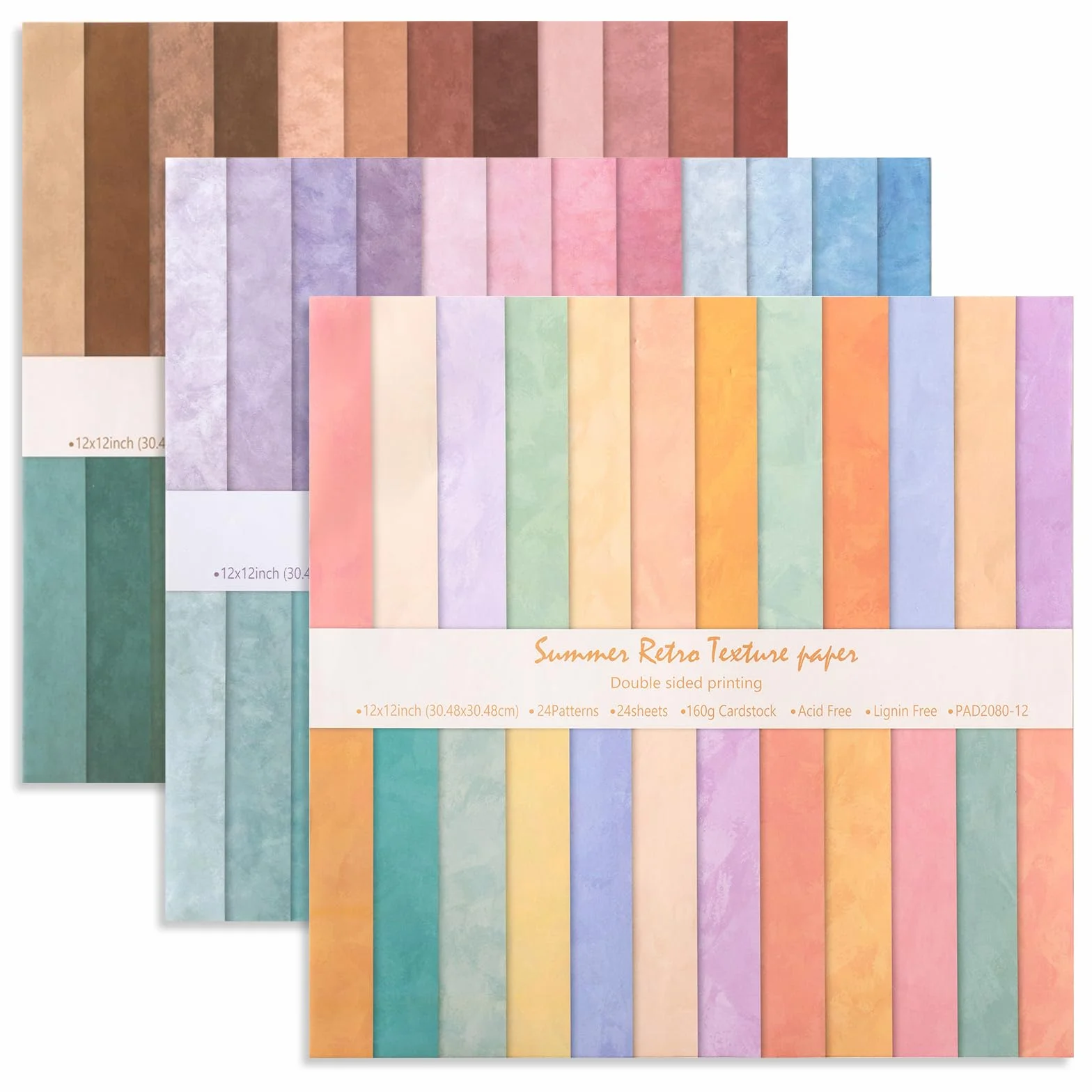 72 hojas de papel para álbumes de recortes, 12 x 12 pulgadas, doble cara, romántico, verano, bohemio, papel decorativo, cartulina, suministros de diario de basura para bricolaje, álbum de