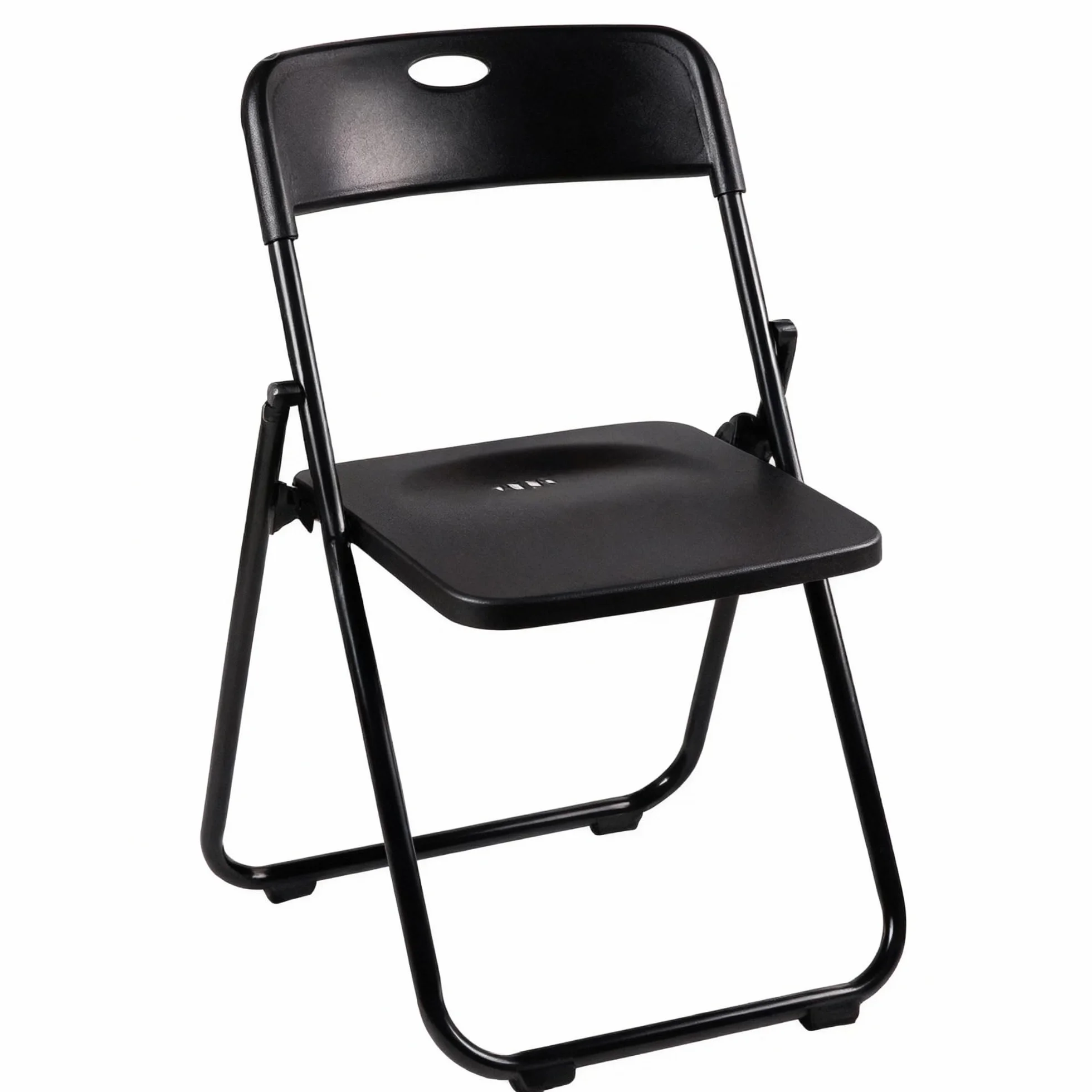 Pack Mesa Plegable 180 cm + 6 Sillas Negras Plegables - Conjunto Mobiliario Multiusos - Estructura Hierro Reforzado - Ideal Formación, Catering y Oficinas - Pack para Eventos Profesional