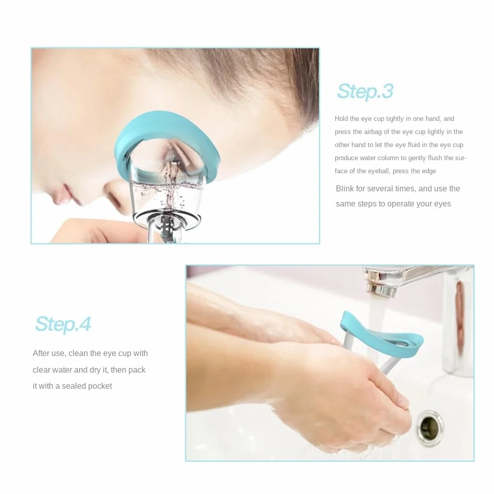 Nagoyuki Vasos de Silicona Suave para Lavado de Ojos Reutilizables