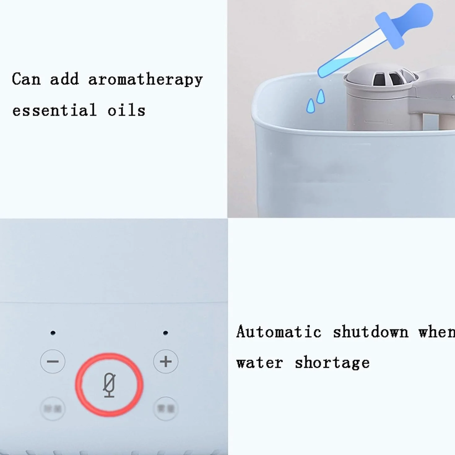 Humidificadores Difusor De Aceite Esencial Grande, Difusor De Aromaterapia Humidificador De Aire Silencioso, Apagado Automático Sin Agua