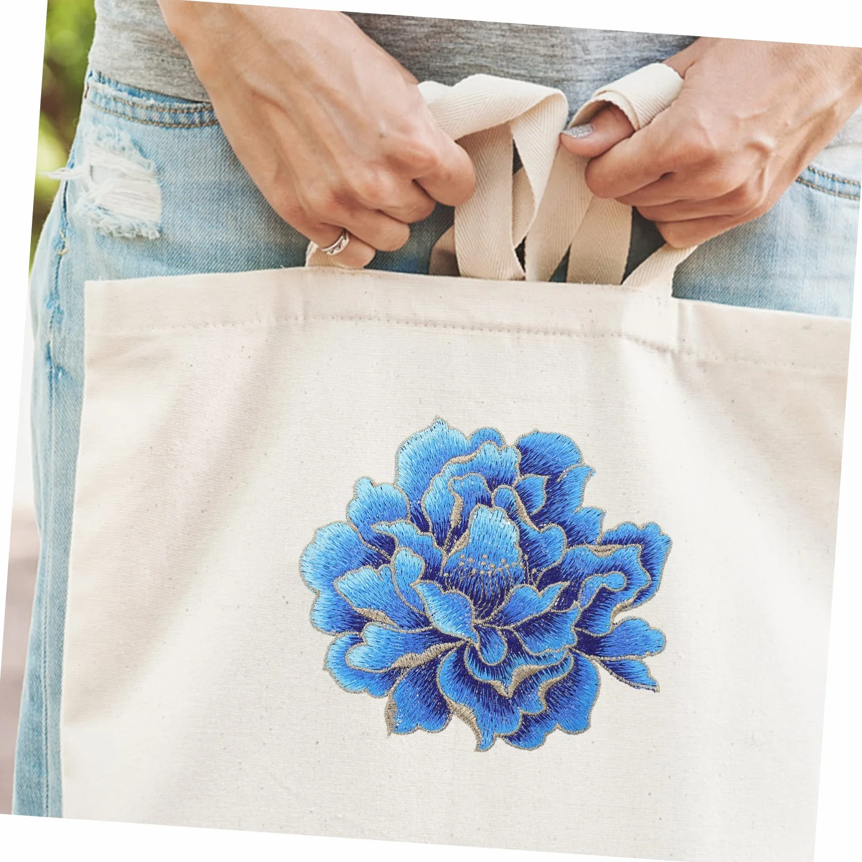 Adornos para Ropa, Parches Bordados de Tela Flores