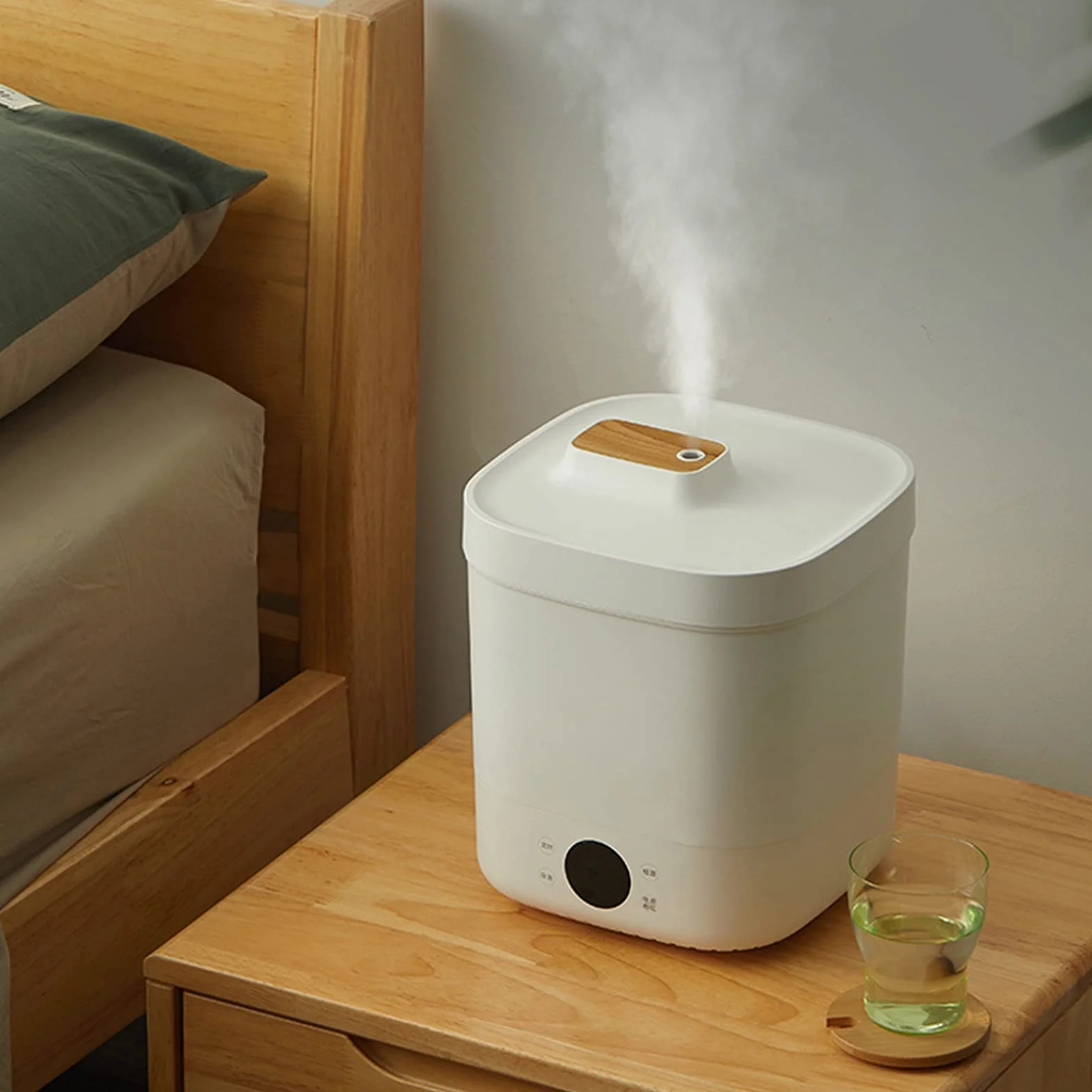purificador de aire y humidificador Humidificador de niebla fresco, humidificadores de aire ultrasónico for bebés de dormitorio Inicio, apagado automático, Super tranquilo filtro humidificador