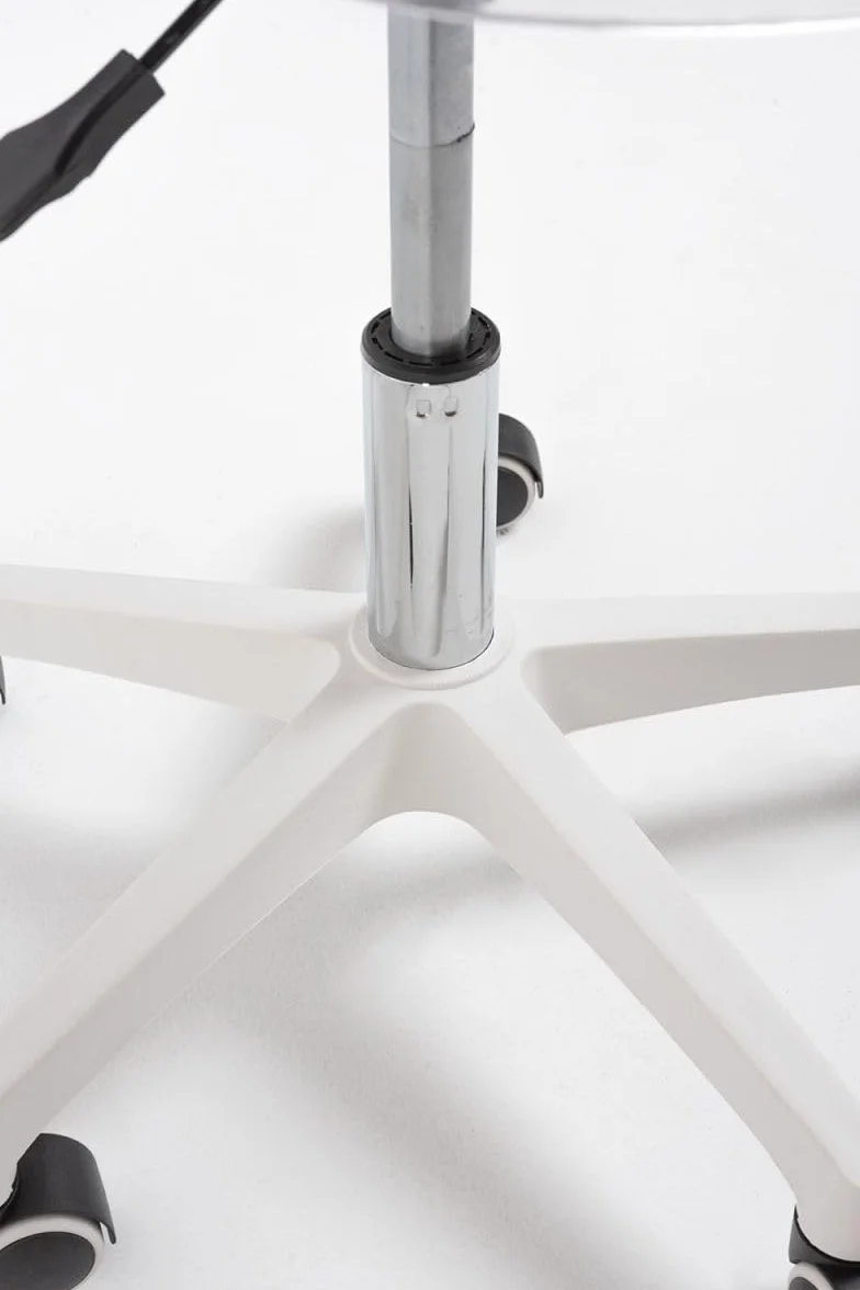 Regalos Miguel - Silla de Oficina Blanca Neo Transparente - Máxima Ergonomía - Ideal para Escritorio y Gaming