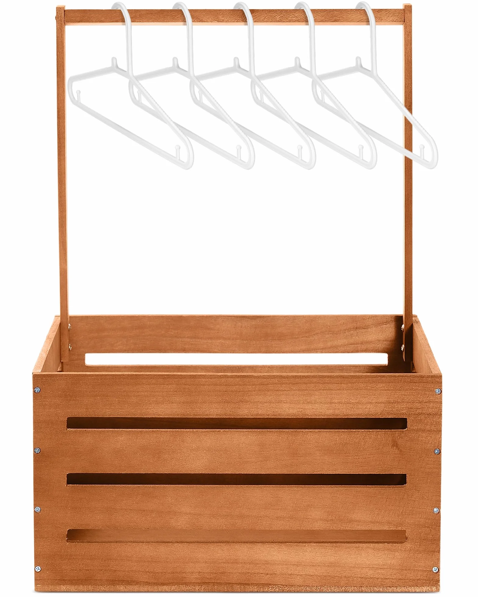 Suzile Caja de madera para baby shower, cesta de regalo, banco de arcilla | Perchero para ropa de bebé con asa, caja de almacenamiento para revelación de género para niños y niñas recién nacidos