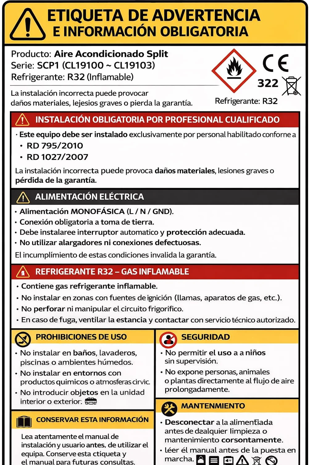 Bilake Equipo AA - calefacción y WiFi 2200 frigorías Aire Acondicionado Split Inverter silencioso al Mejor Precio Aire Frio Calor