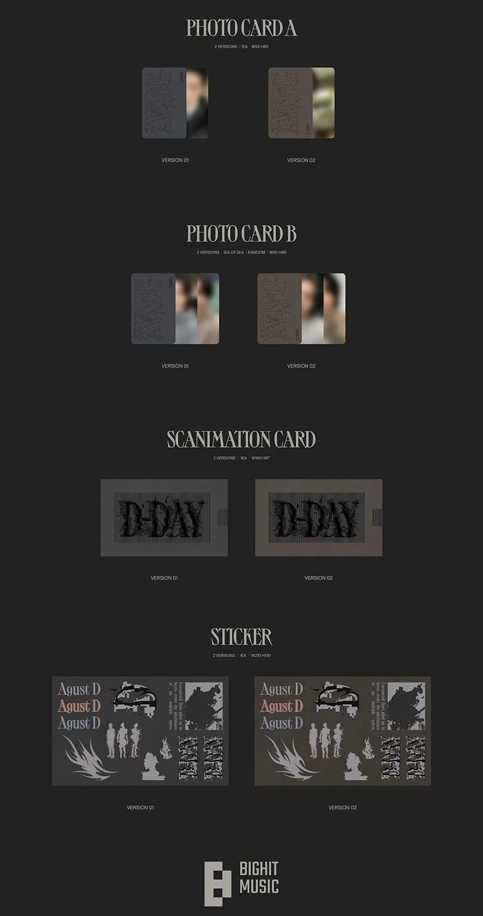 AGUST D(SUGA) OF B.T.S - [D-DAY] SOLO ALBUM, [VERSION 01]