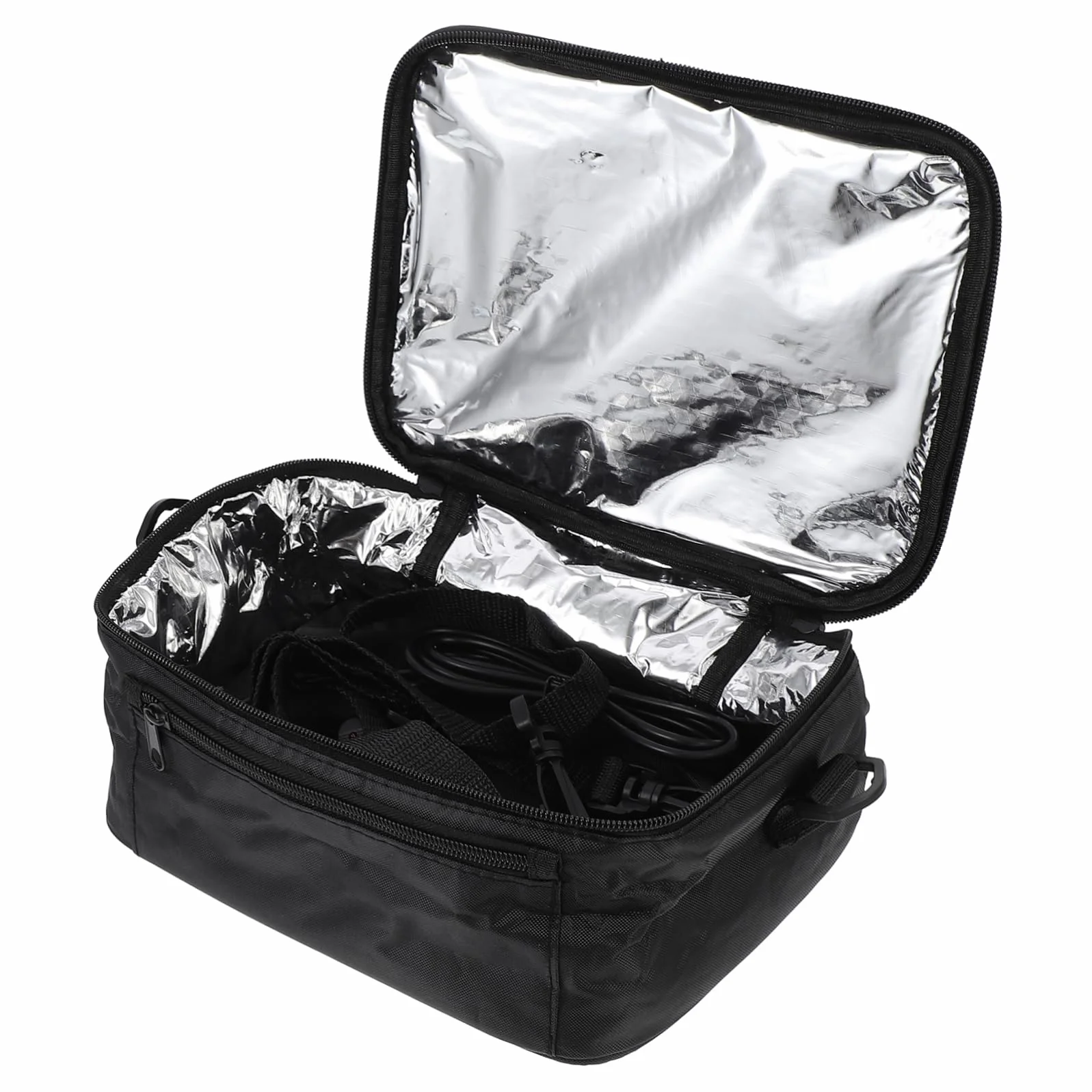 Bolsa Térmica para Alimentos 12v para Coche Aislamiento y Tejido Oxford Portátil para Oficina y Viajes, Calentador de Comida y Bebida