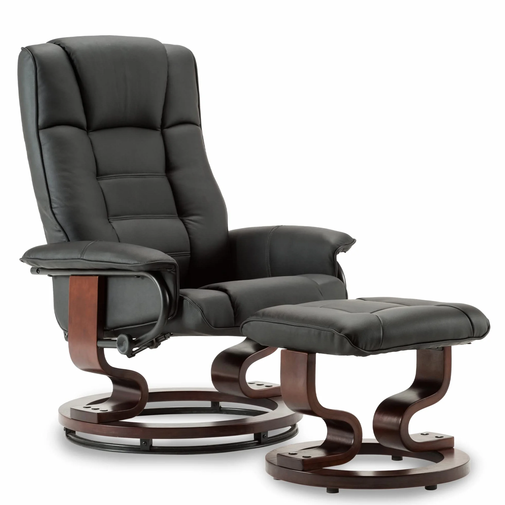 M MCombo sillón reclinable con Taburete, sillón TV Giratorio 360° con función reclinable, sillón TV Que soporta hasta 120 kg, sillón reclinable Moderno para salón, 9019