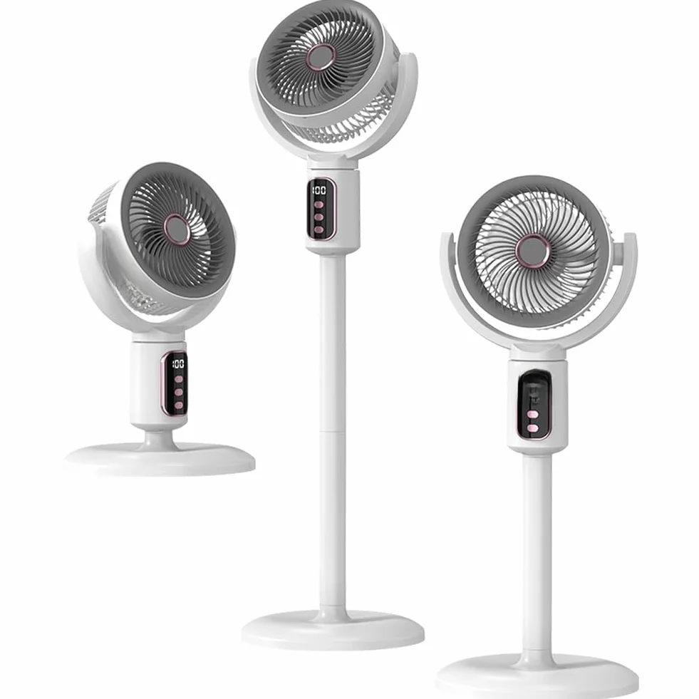 Ventilador de suelo de circulación de aire recargable por USB para motor sin escobillas silencioso de velocidad (modelo de carga)