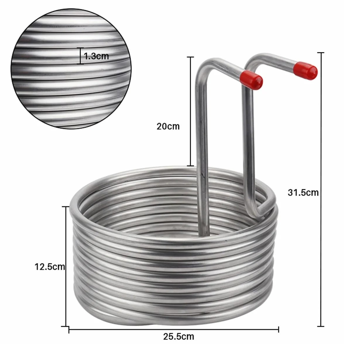 Serpentín De Enfriamiento De Cerveza, Serpentín De Enfriamiento De Acero Inoxidable For Cerveza, Enfriador De Mosto De Elaboración Casera, Enfriador De Agua (Size : 8m)