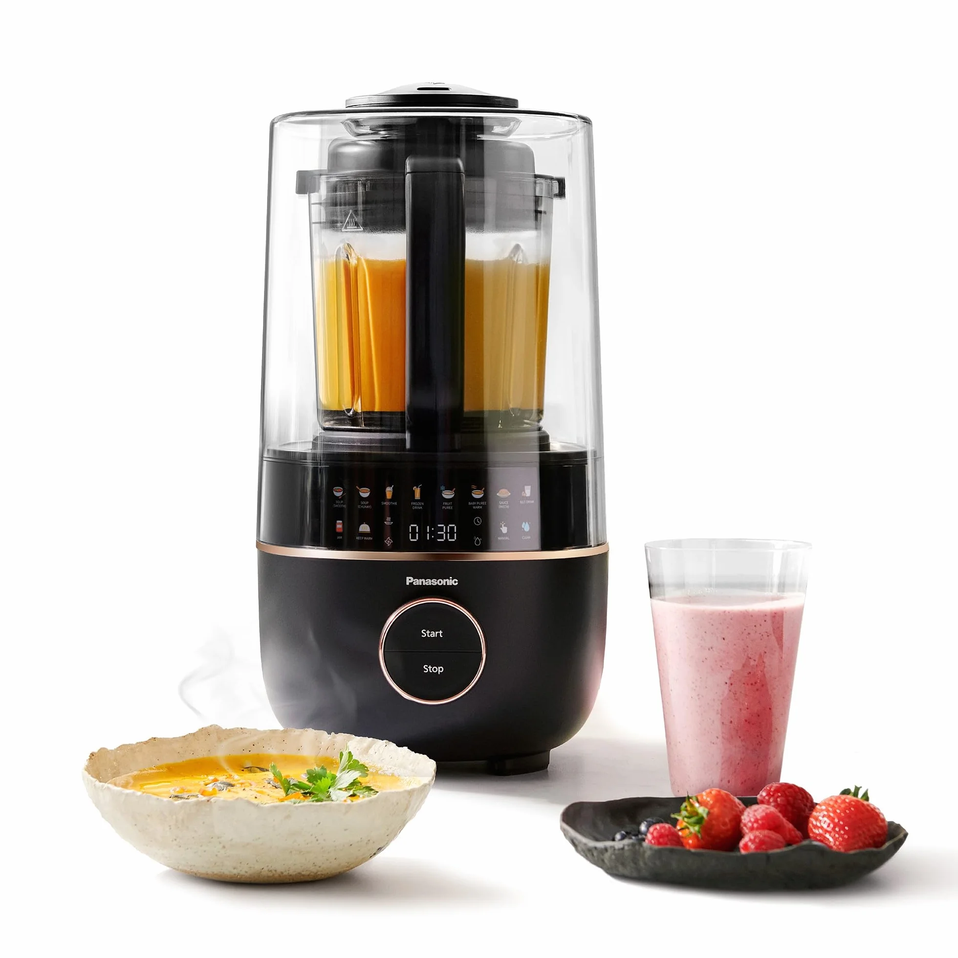 Panasonic MX-HG4401KXE Licuadora y Maquina para Sopa 1.2L 800W 9 Modos Automaticos 10 Velocidades Negro
