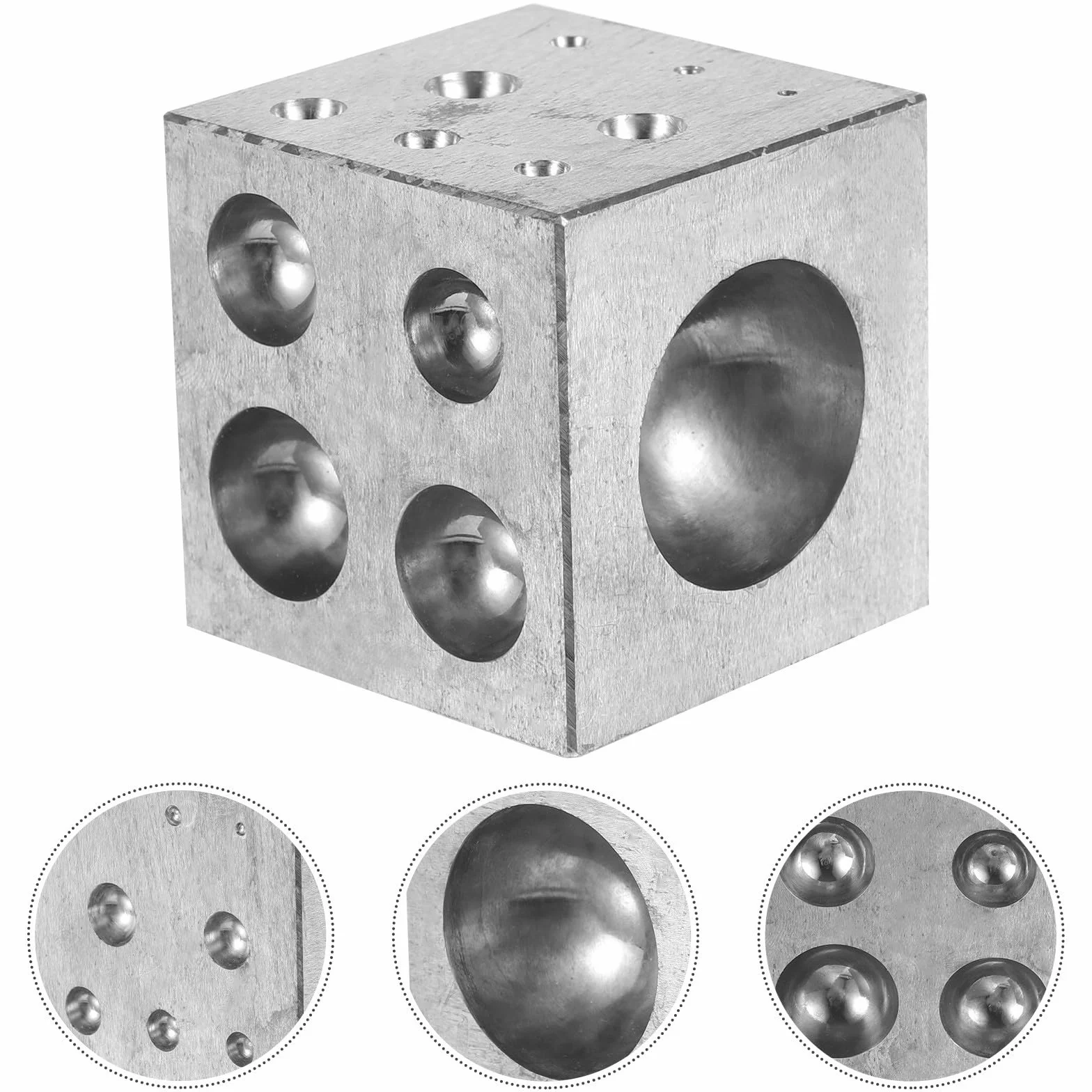 Bloque de Pulido de Metal Plata para Joyería DIY y Accesorios | Forma de Campana de Cobre Engrosada, Uso Personal, Fácil de Limpiar y Cómodo para Procesar