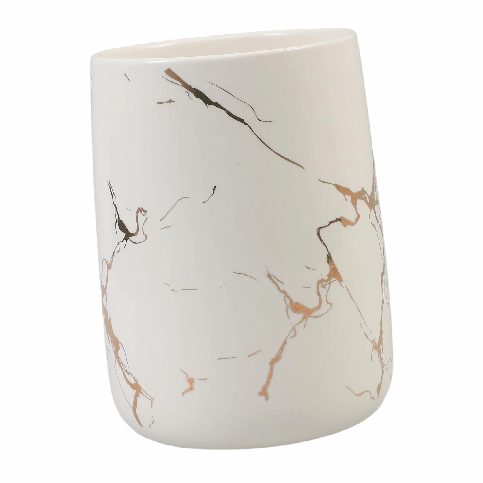 Cabilock Vaso Resistente Diseño para Cepillos de Blanco Dientes de Cerámica Moderno para Baño Accesorios de Baño Decorativos y Adecuado Doméstico