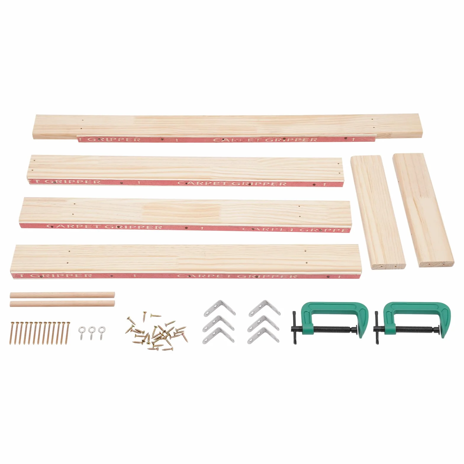 innytund Tufting Frame, 27.6in HolzTeppich Herstellung Rack Kit Teppich Tuft Stand mit 2* G Klemmmmen und 6* L-förmige Eckcodes, DIY Craft Making Rahmen Kit für Tapestry Nähen und Tufting Tuch Stand