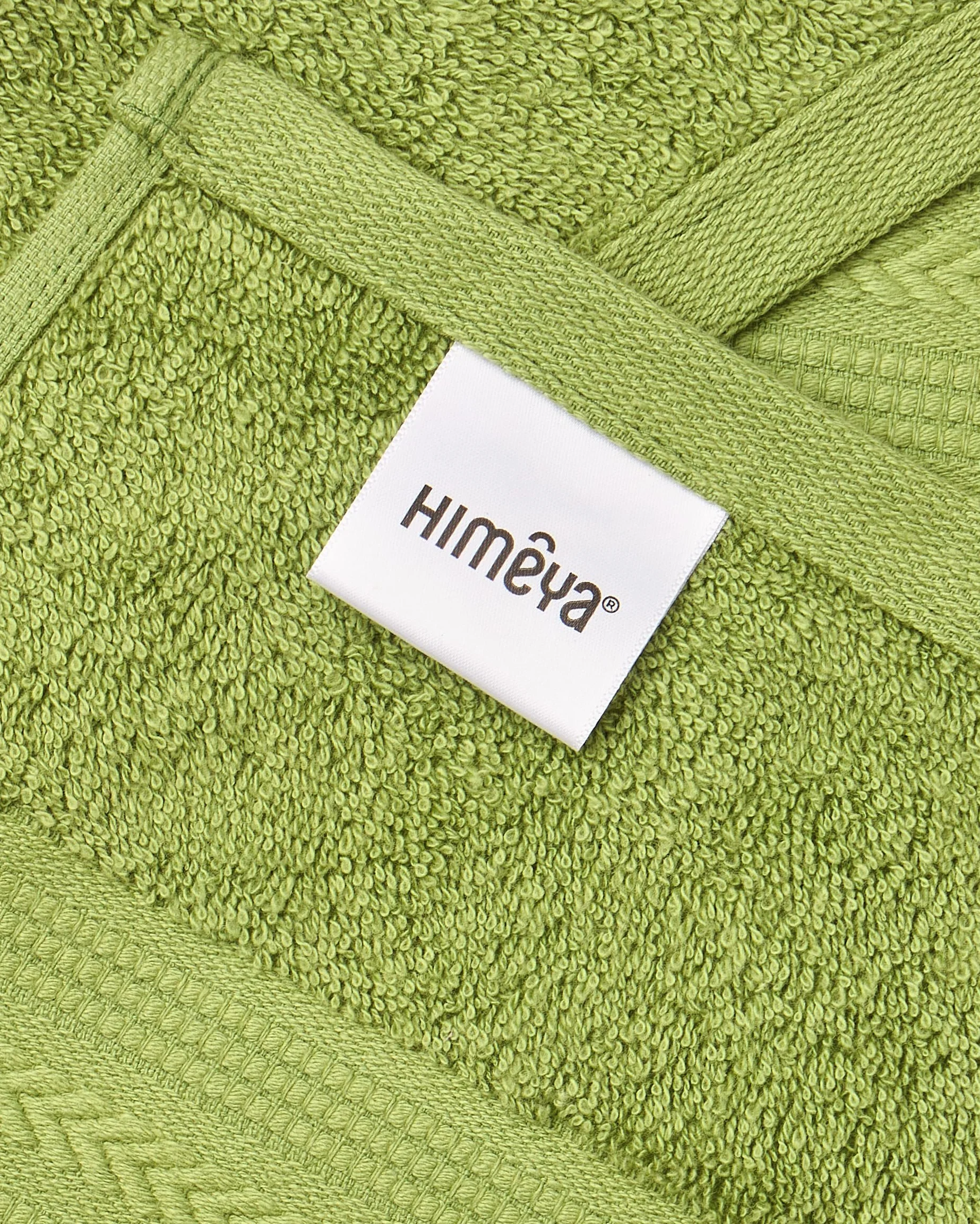 Himeya Toallas de baño 100 % algodón, toalla de baño de tamaño grande, 500 g/m², 1 toalla de baño para hombres y mujeres, 70 cm x 140 cm, color verde oliva