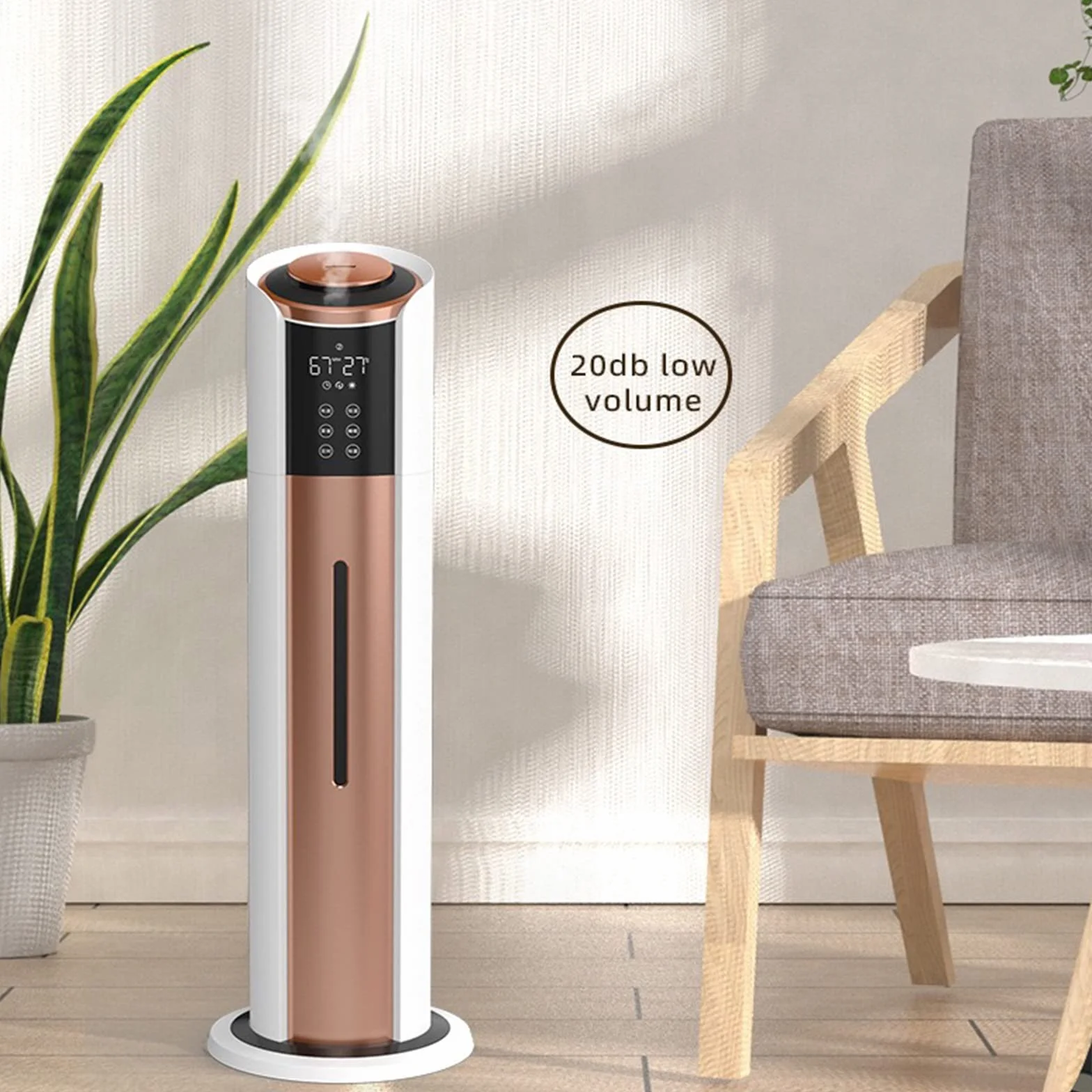 Humidificadores Humidificador de Aire silencioso para el hogar Humidificador de Aire con Apagado automático con Capacidad de Tanque de Agua de 8 litros 28 vatios de Potencia p,