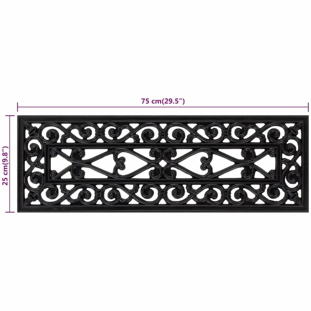 vidaXL Alfombrillas de Escalera 5 uds, Tapetes para Peldaño de Escalera, Alfombrillas Antideslizantes, Cubiertas de Escalones, Goma 25x75 cm