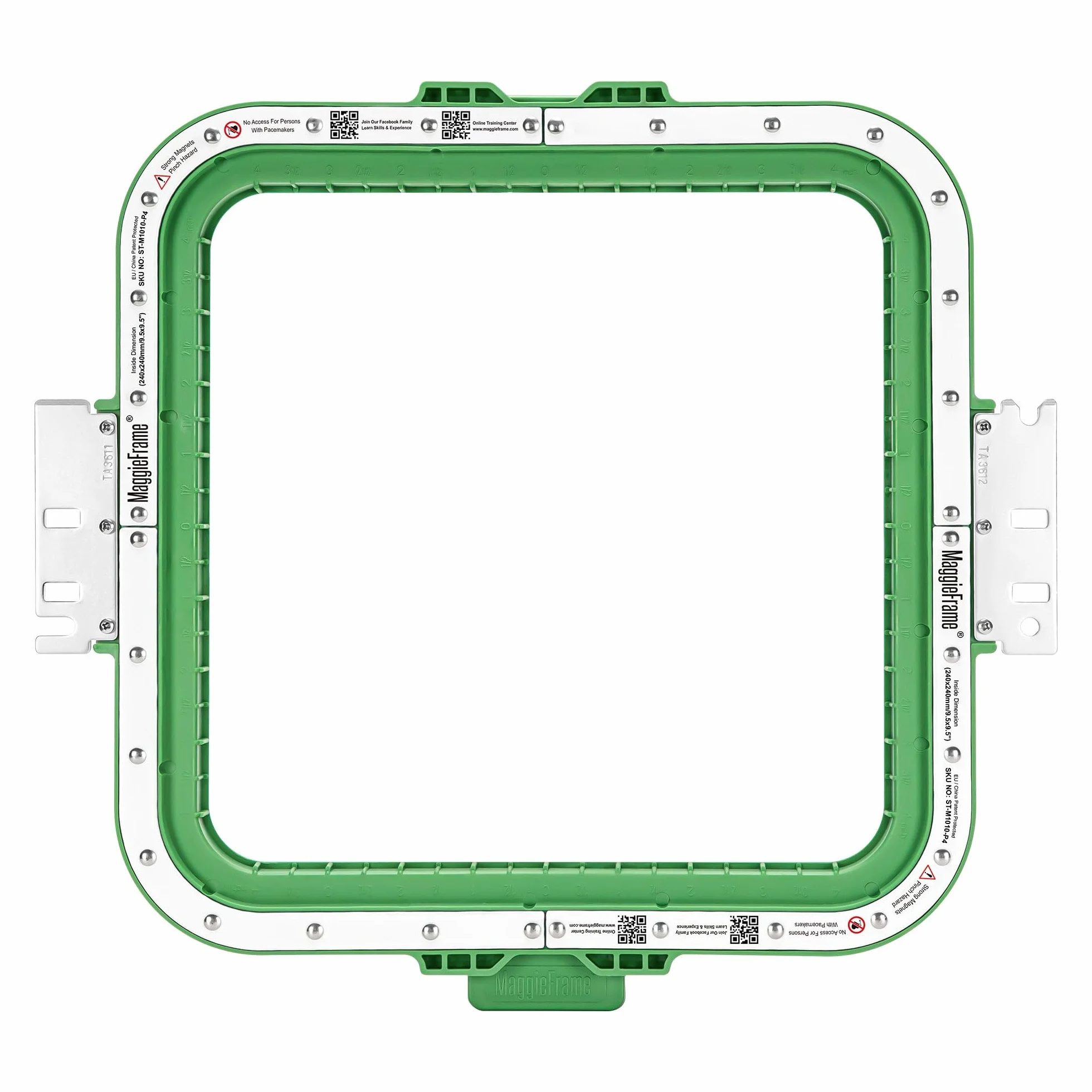 Brewland Bastidor de bordado magnético 240x240mm para BAI V22 V22-2 M22 | Compatible con BAI KESI 1204/1504, KESI 1206/1506; 9.5x9.5inch