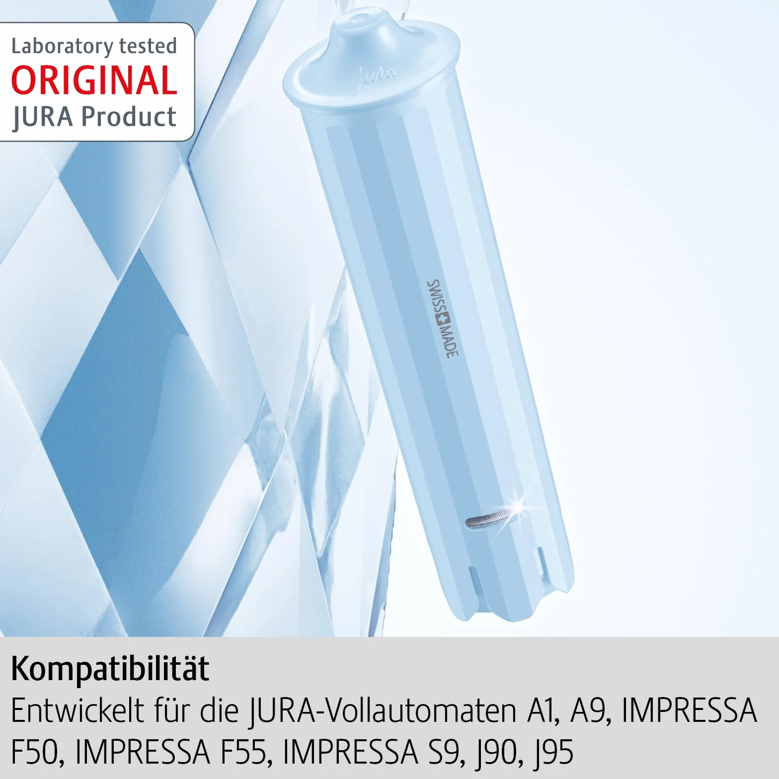 JURA Original – Claris Blue+ – Cartucho de filtro con el plus de higiene – Certificación TÜV – Pack de 3 – 24231