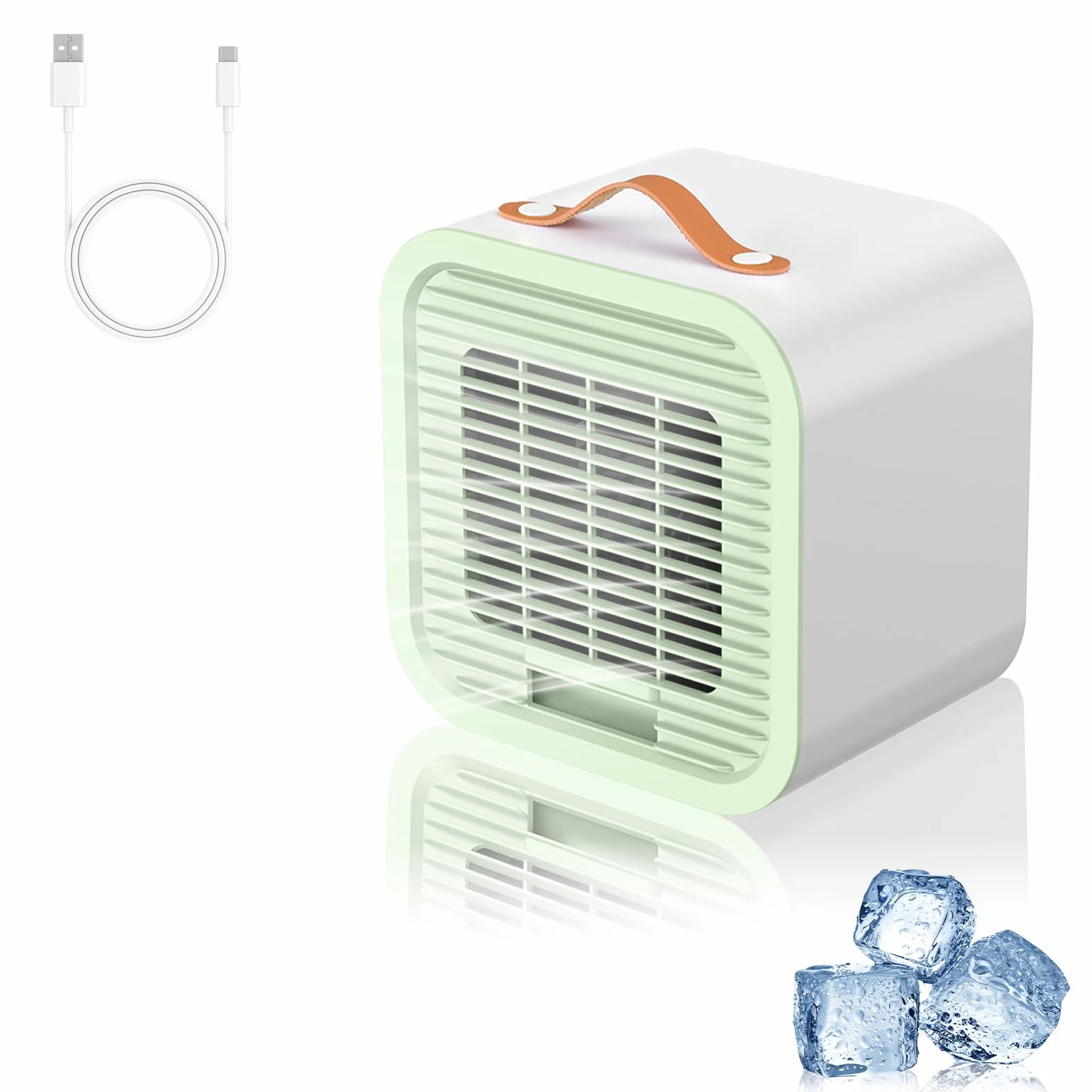 Mini Enfriador de Aire Portátil USB Ventilador 3 Velocidades Silencioso Recargable