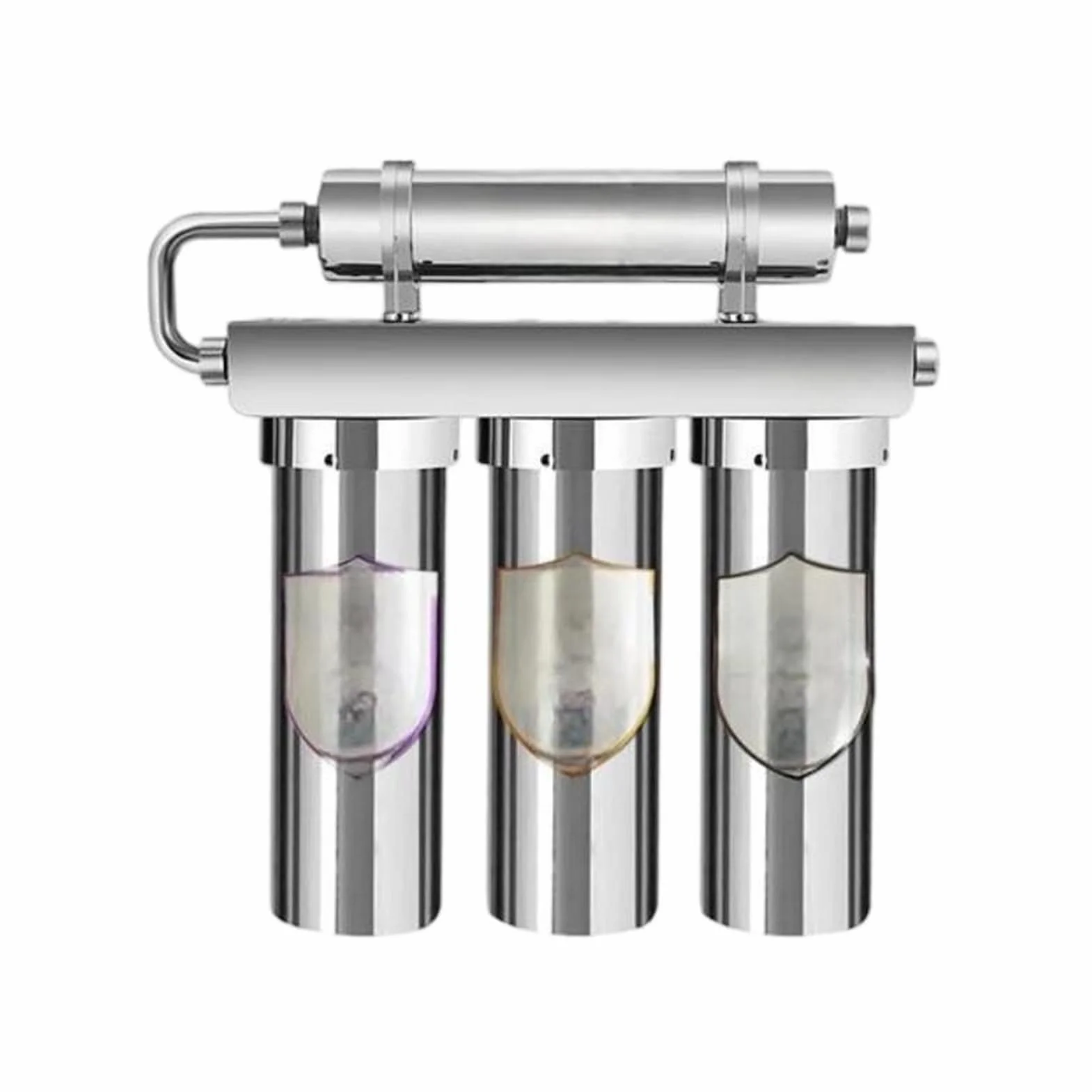 Purificador de agua ultrafiltración acero inoxidable 3 + 1, filtro del grifo cinco etapas montado en la pared for el hogar, purificador cocina en el sabor del agua. Fácil instalación