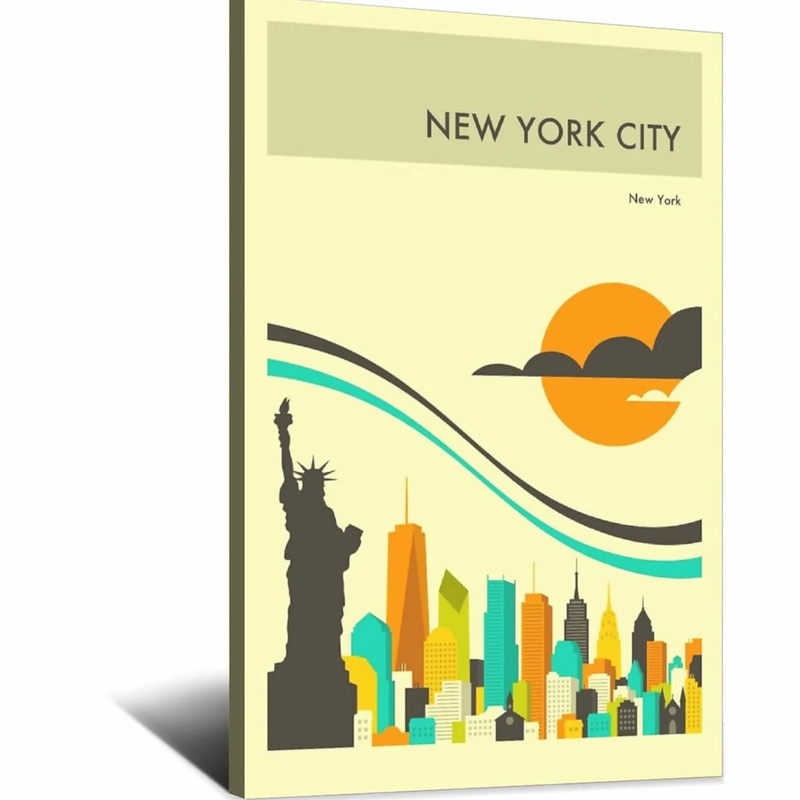 Póster de viaje vintage de la ciudad de Nueva York, para decoración del hogar, decoración de la habitación, póster de pintura