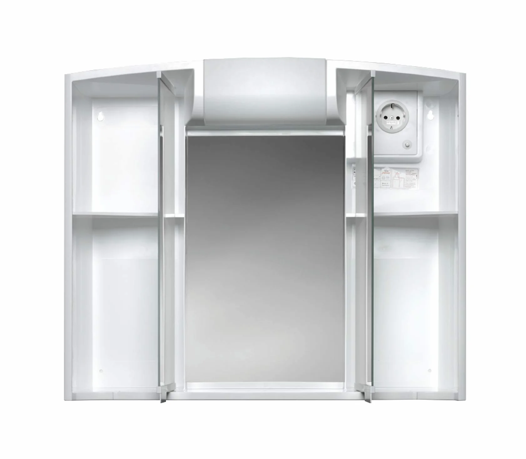 JOKEY Armario con espejo Angy - Ancho 59 cm - blanco – con la iluminacion - blanco – Espejo de baño