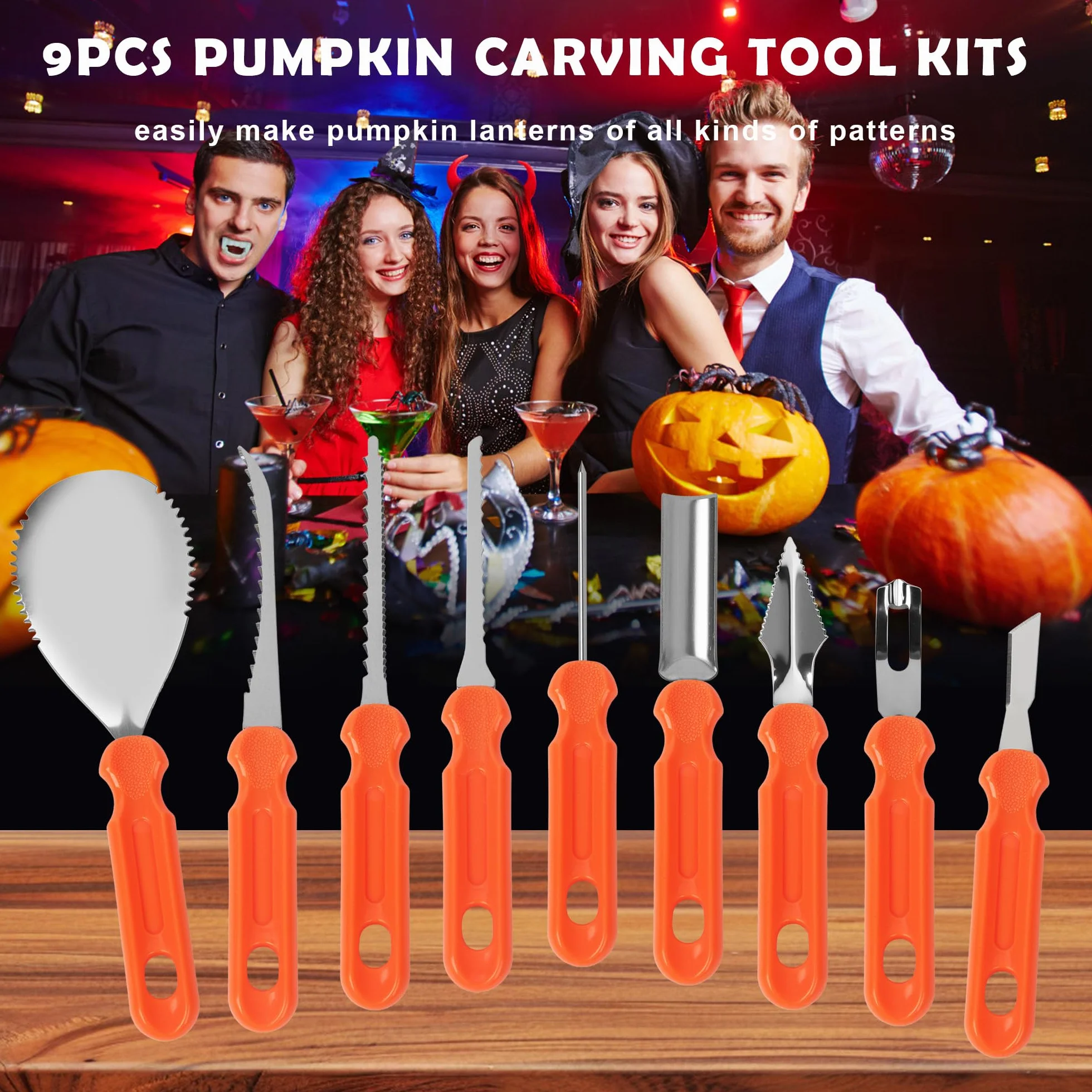 Halloween Pumpkin Carving Kit 20 Pieces con Plantillas para Tallar Calabazas