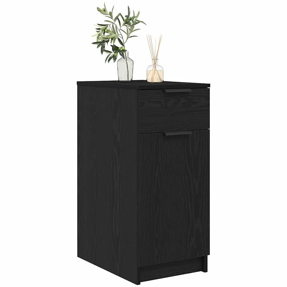 vidaXL Armario de Oficina Roble Negro 33 x 50 x 75 cm, Mueble de salón, Armario Rectangular, Moderno en Madera, práctico para organizar y Decorar el hogar