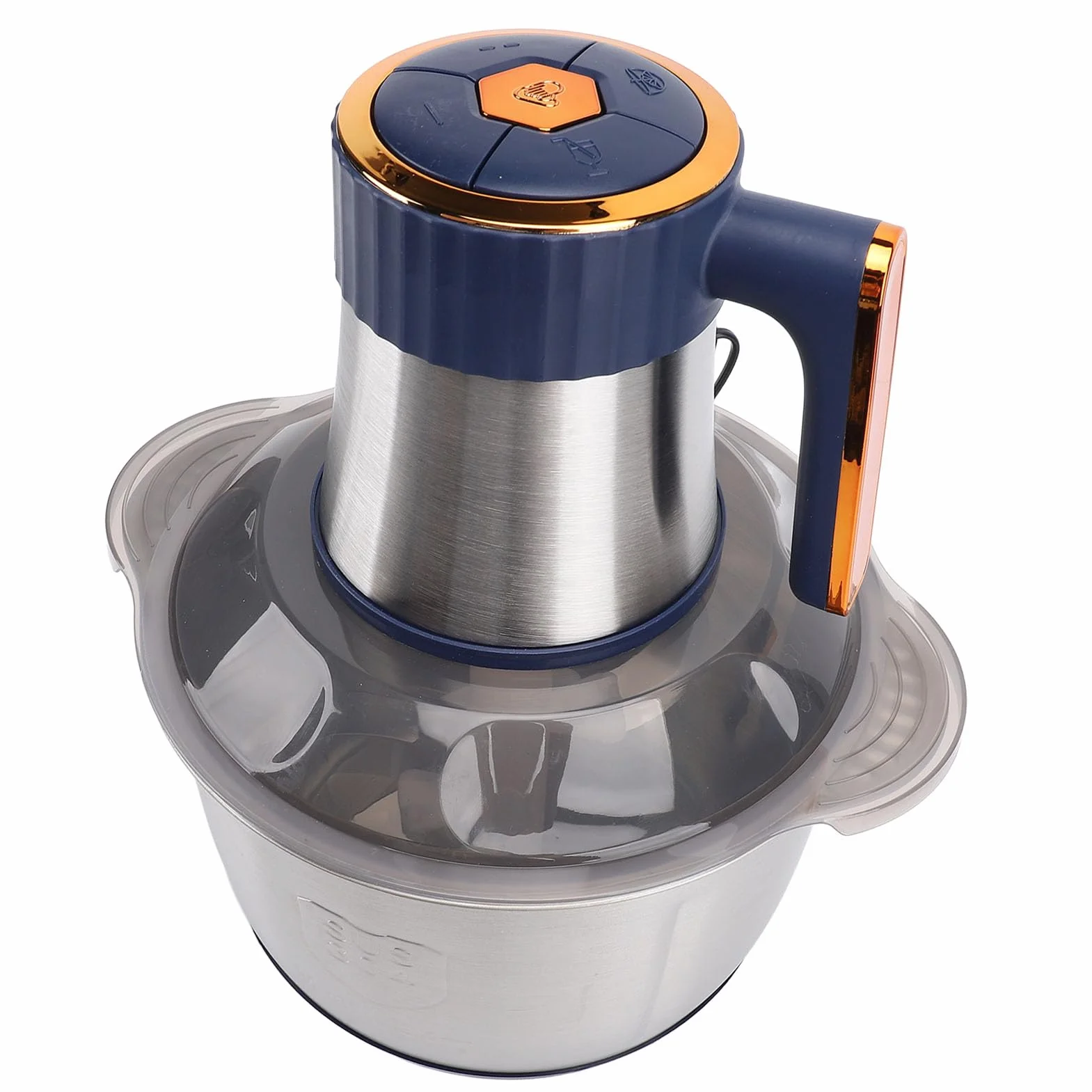 Picadora de Carne Eléctrica de 500 W con Recipiente de Acero Inoxidable de 5 L, Motor de Cobre para Cocina, Carne, Verduras, Cebolla, Ajo, Ensalada, Frutas, Nueces, Ligero y