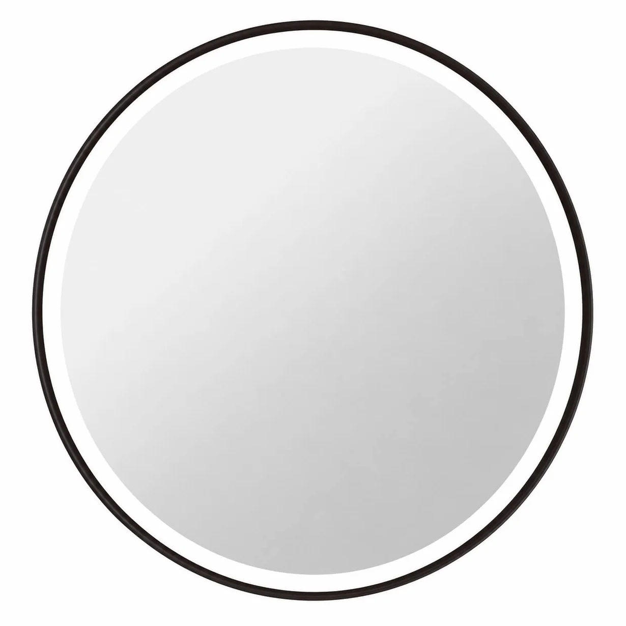 Talos Espejo de baño con iluminación de 60 cm, LED Blanco Neutro, Marco ABS Negro, protección contra Salpicaduras IP24