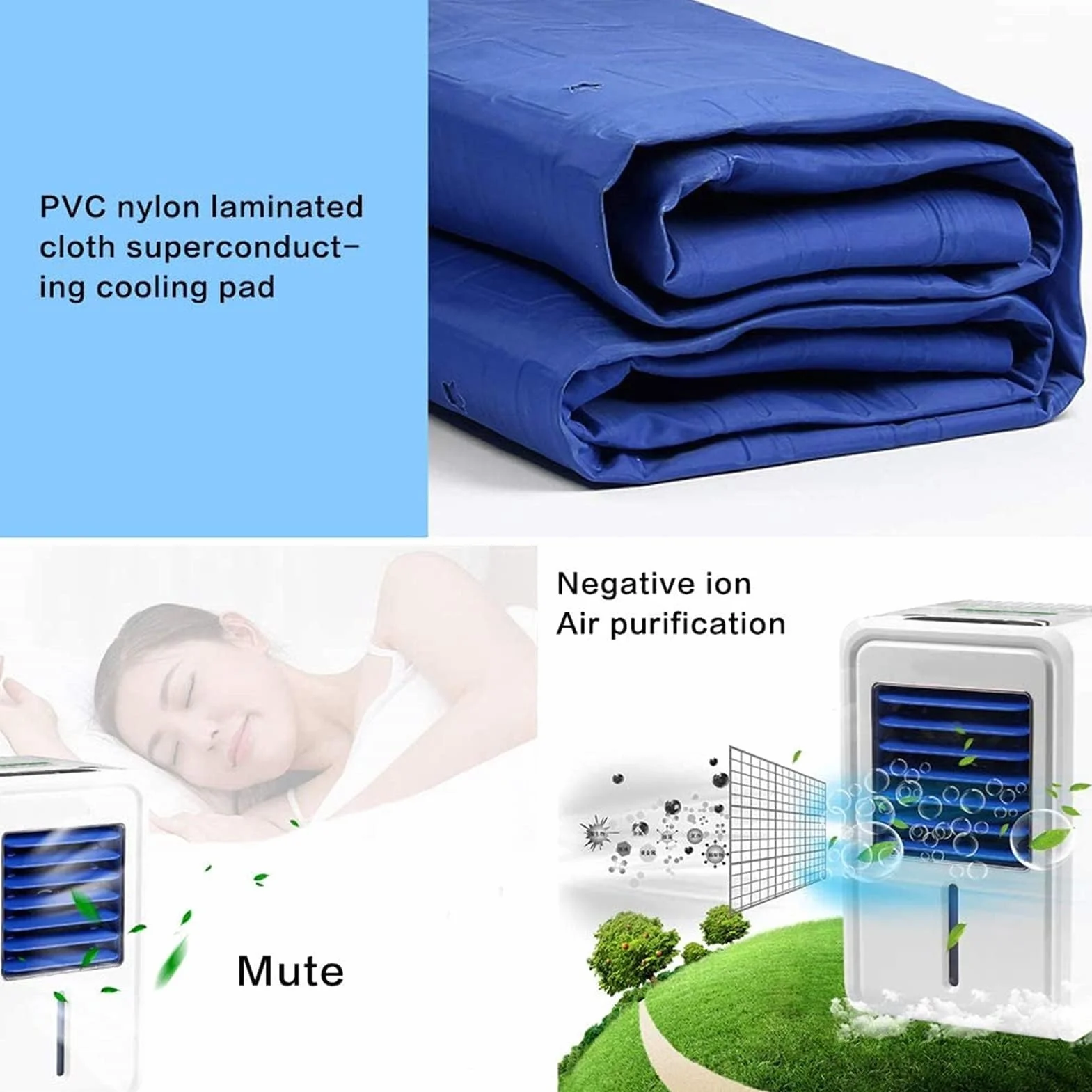 Colchón de Agua refrescante, colchón refrigerado por Agua con Control Remoto, Almohadilla de enfriamiento de Cama, cubrecolchón refrigerado de PVC, 63x27 Pulgadas