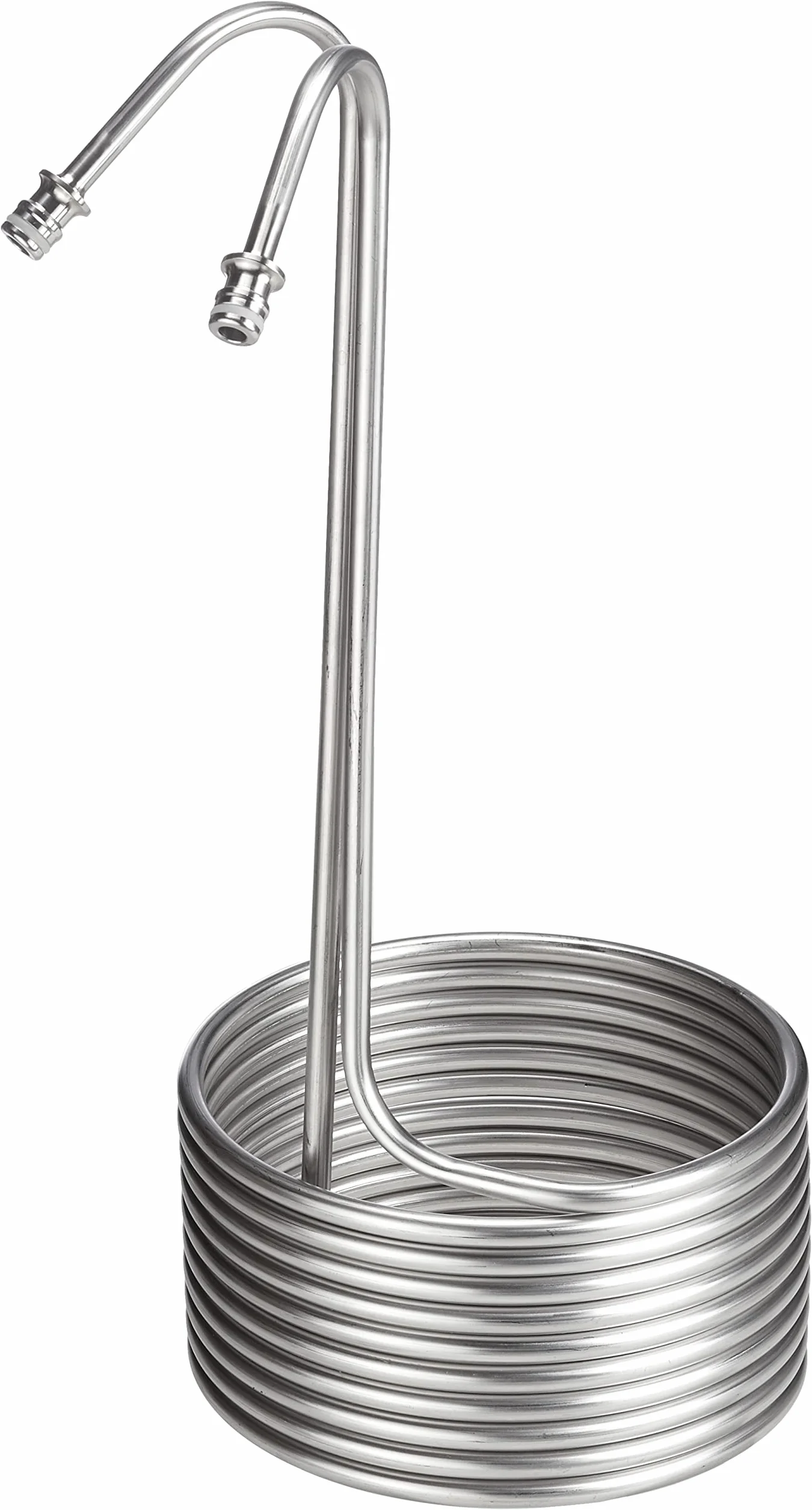Brewferm® Chill in 20 - Enfriador de especias (acero inoxidable, enfría 20 L de condimentos a 20-25 °C en solo 20 minutos, compatible con conexiones de manguera de jardín Gardena)