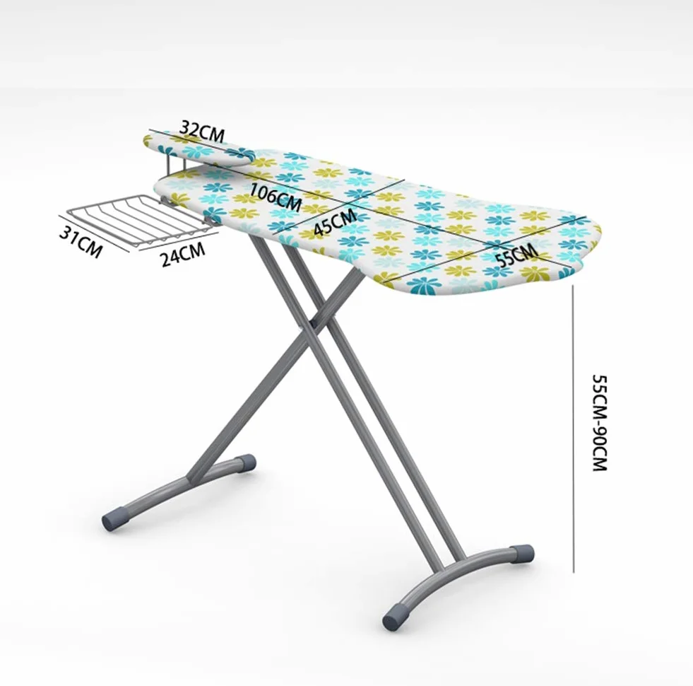 Herramienta de Limpieza Tabla de Planchar Ajustable, Ventilación de Malla de Acero Tabla de Planchar Camisa de Manga Soporte de Hierro Hogar Dormitorio Lavandería Mesa de Planchar