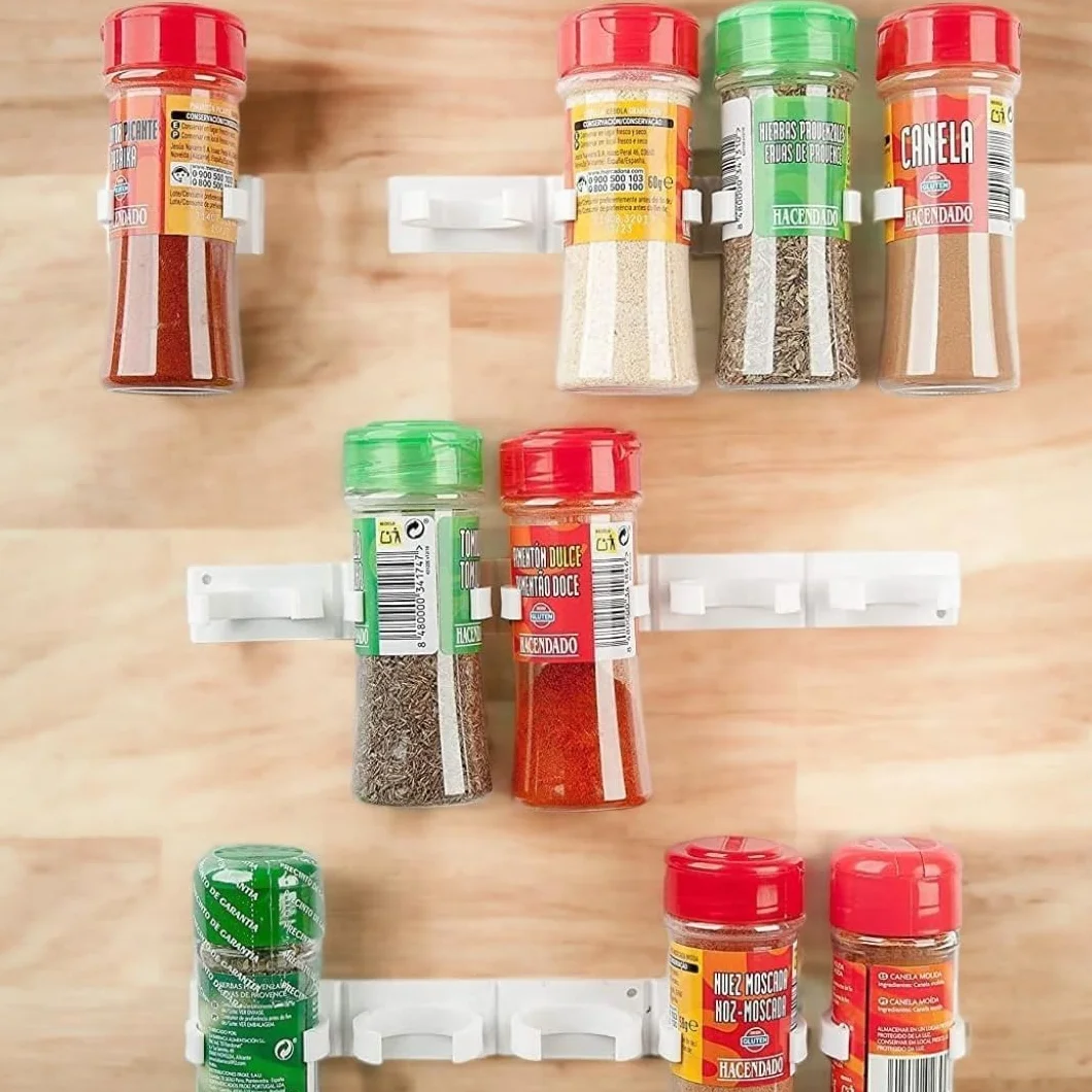 Especieros para cocina, Organizador de pared, Soporte botes especias estantería, Codimentero 20 botes