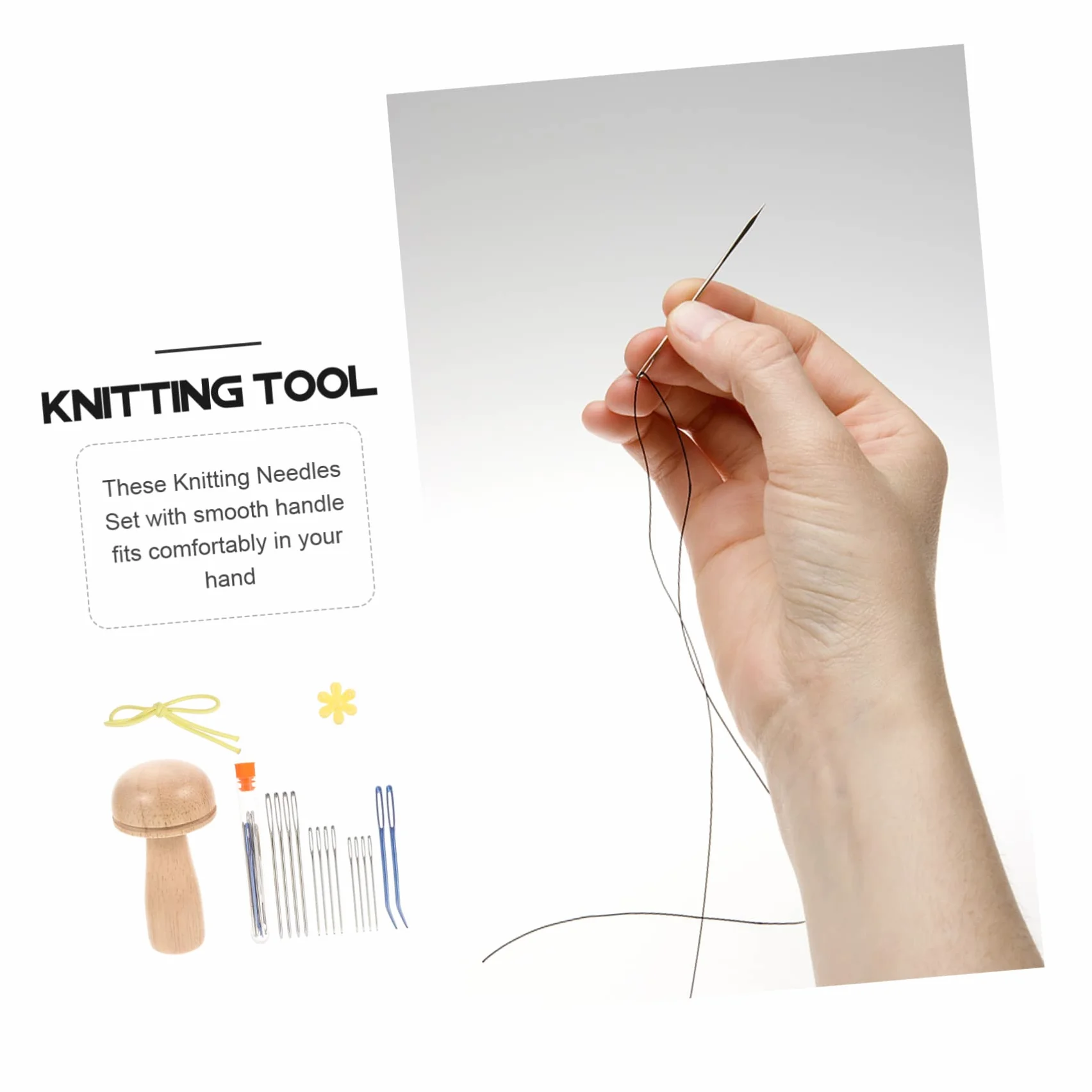 Ciieeo 3juegos Agujas De Tejer Profesional De Agujas Para Zurcir Herramienta Portátil Para Manualidades Costura Para Principiantes y Amantes Del Yarn Craft