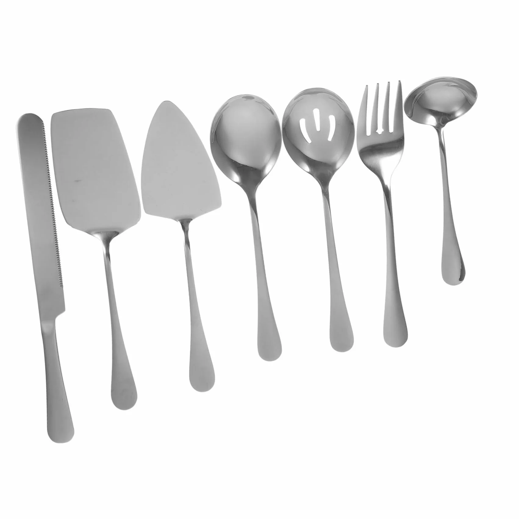 Cabilock Cuchillos para Pastel Utensilios para Servir de Acero Inoxidable de Cortador y Servidor de Pasteles para Postre Tenedor y Cuchara para Banquetes y Uso Diario