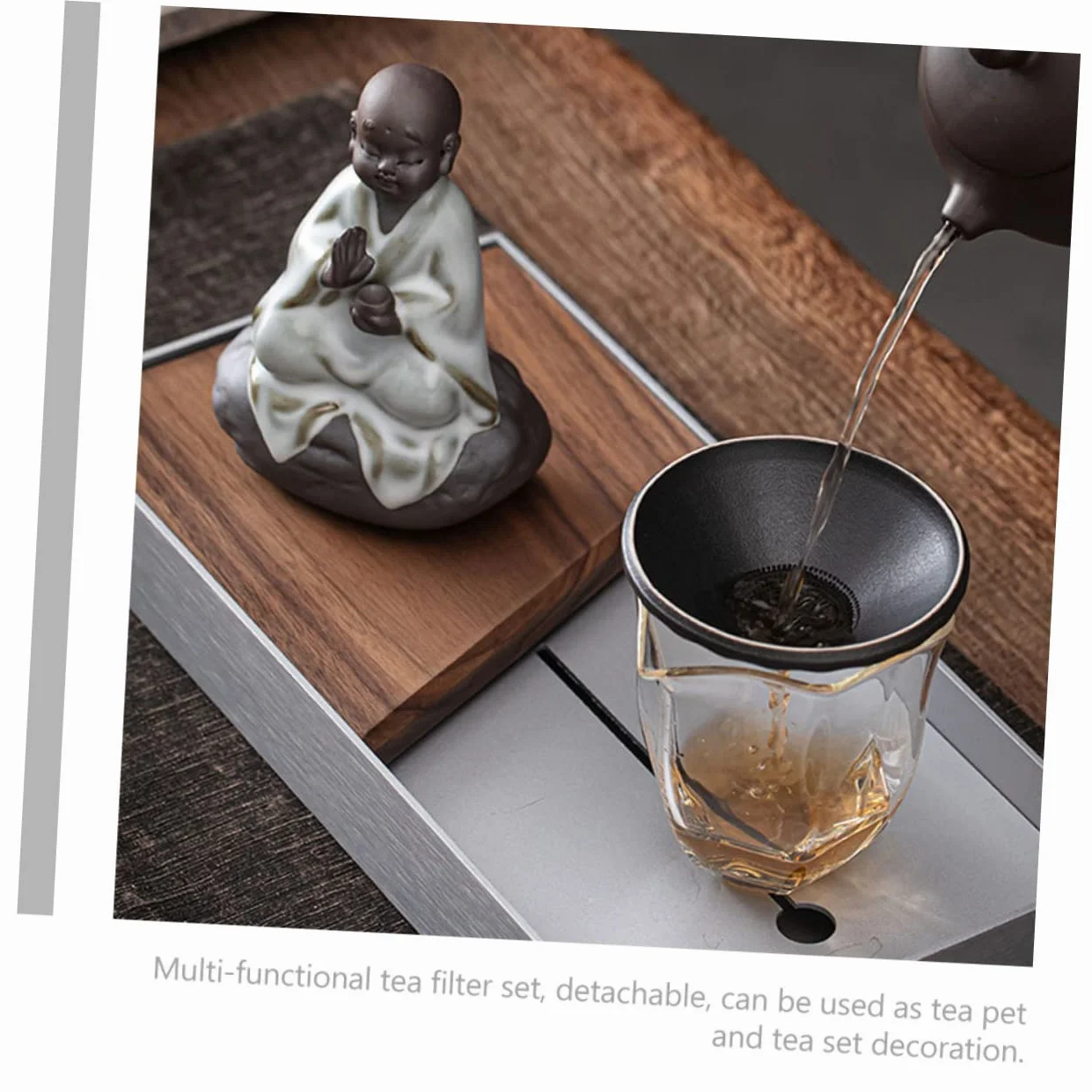 BESTOYARD Infusor de Té de Cerámica Diseño Clásico y Desmontable, Accesorio Multifuncional Adecuado para Ambientación de Mesa de Té el Hogar